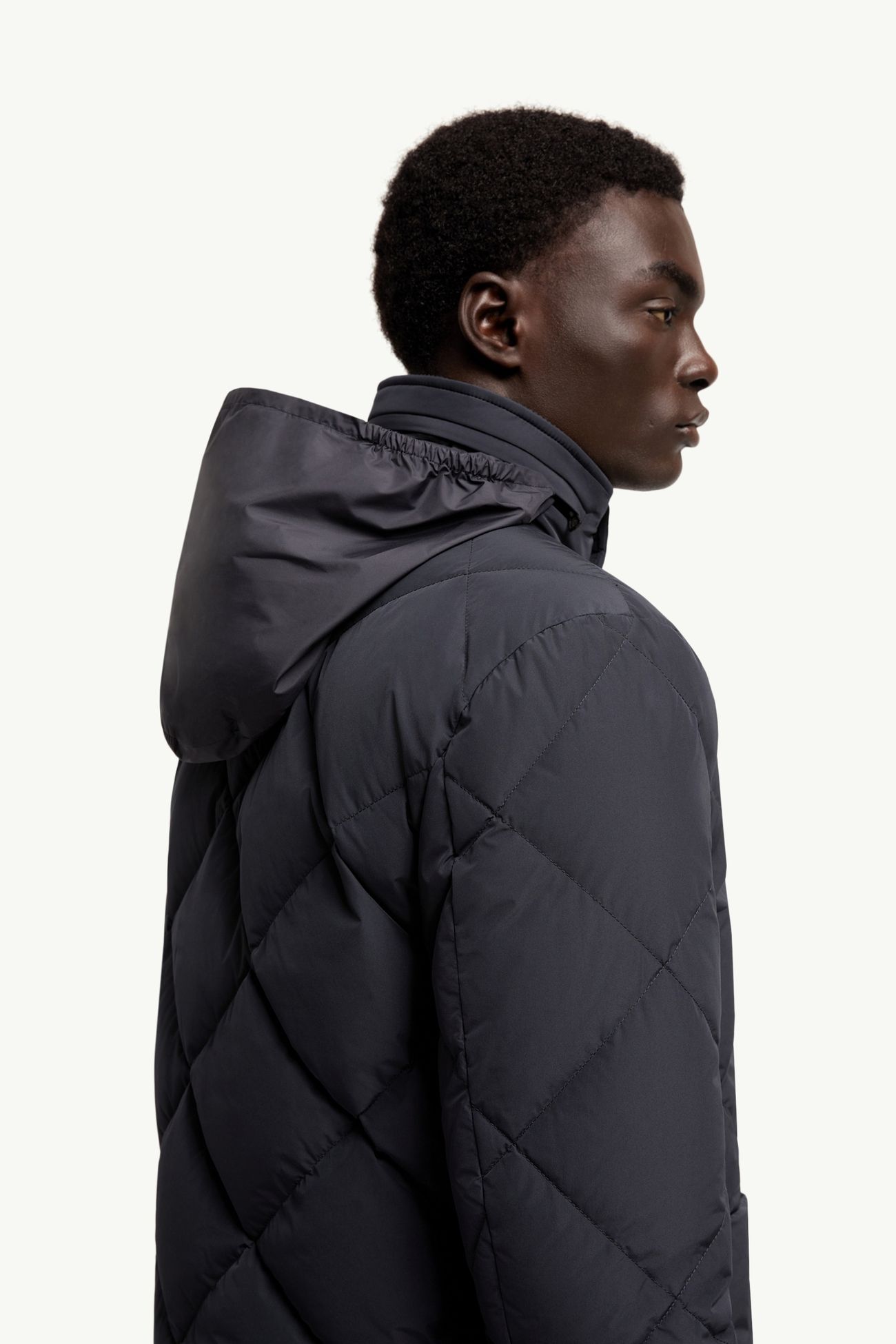 Surlake菱形絎縫短身羽絨外套 男士 海軍藍色 Moncler 5