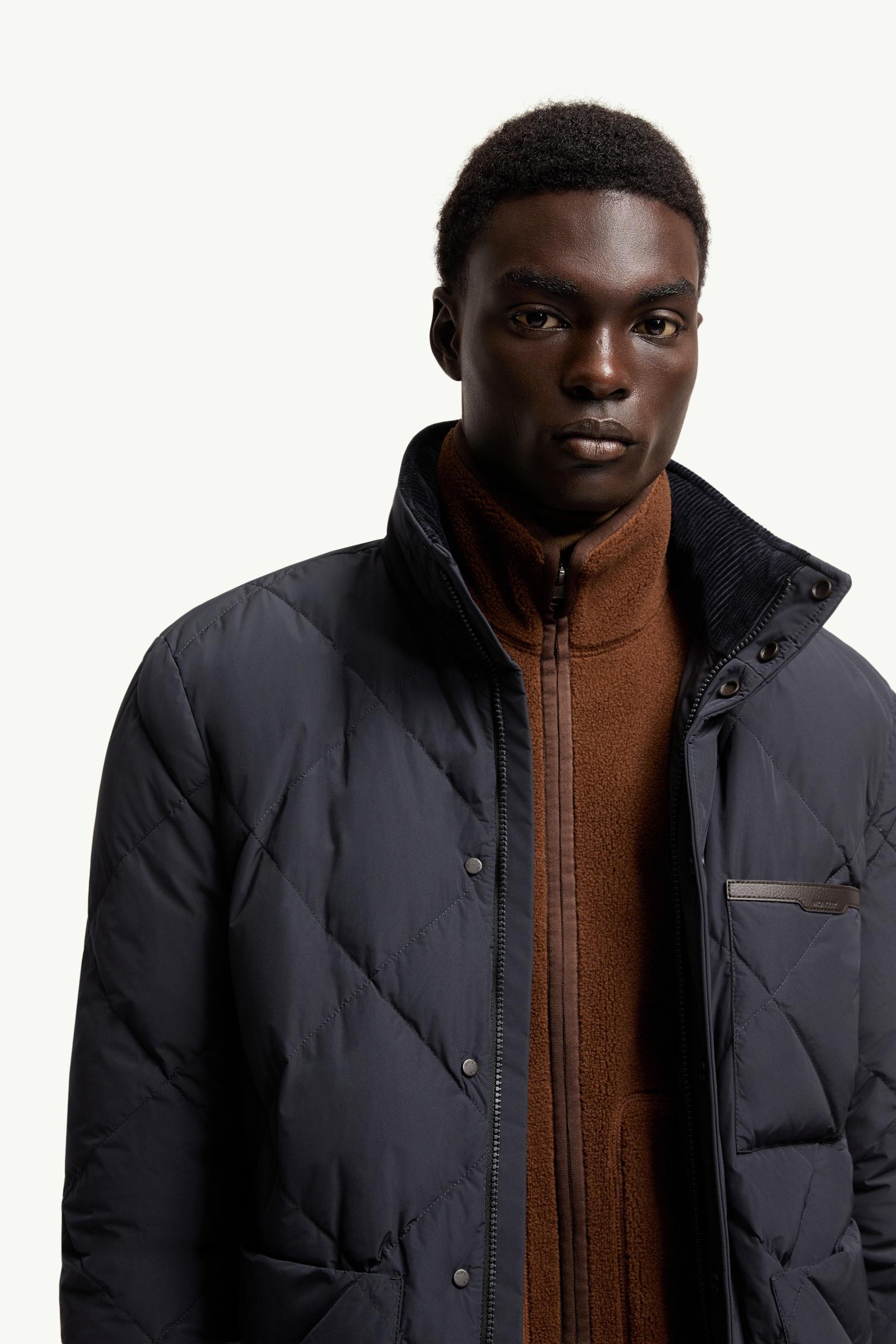 Navy Blue Surlake Diamond-Quilted Short Down Jacket - Short Down