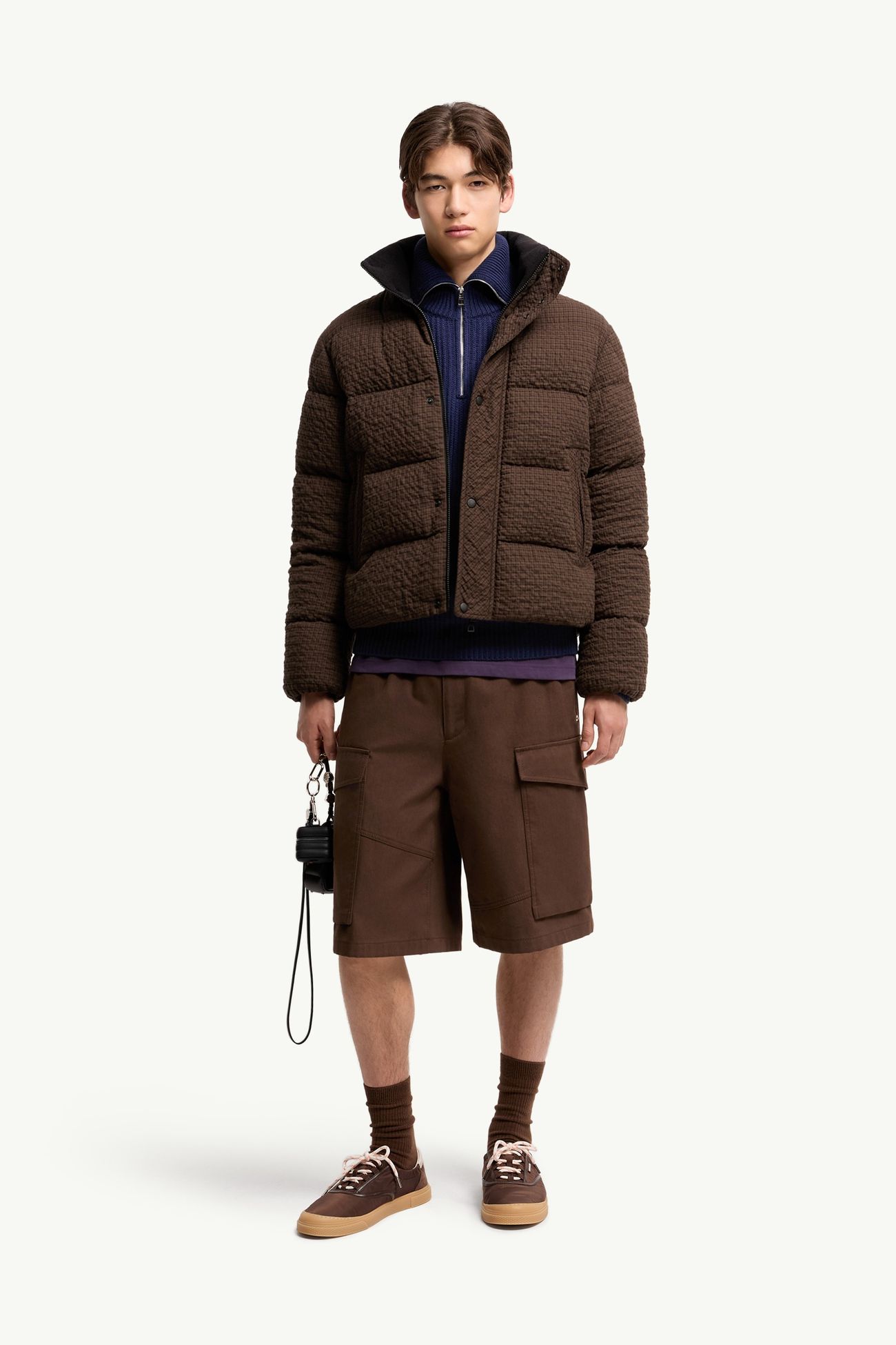 Oronte棉質法蘭絨短身羽絨外套 男士 啡色 Moncler 0