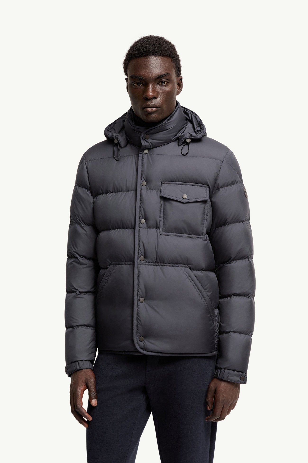 Tygid kurze Daunenjacke mit Kapuze Herren Dunkelblau Moncler 3