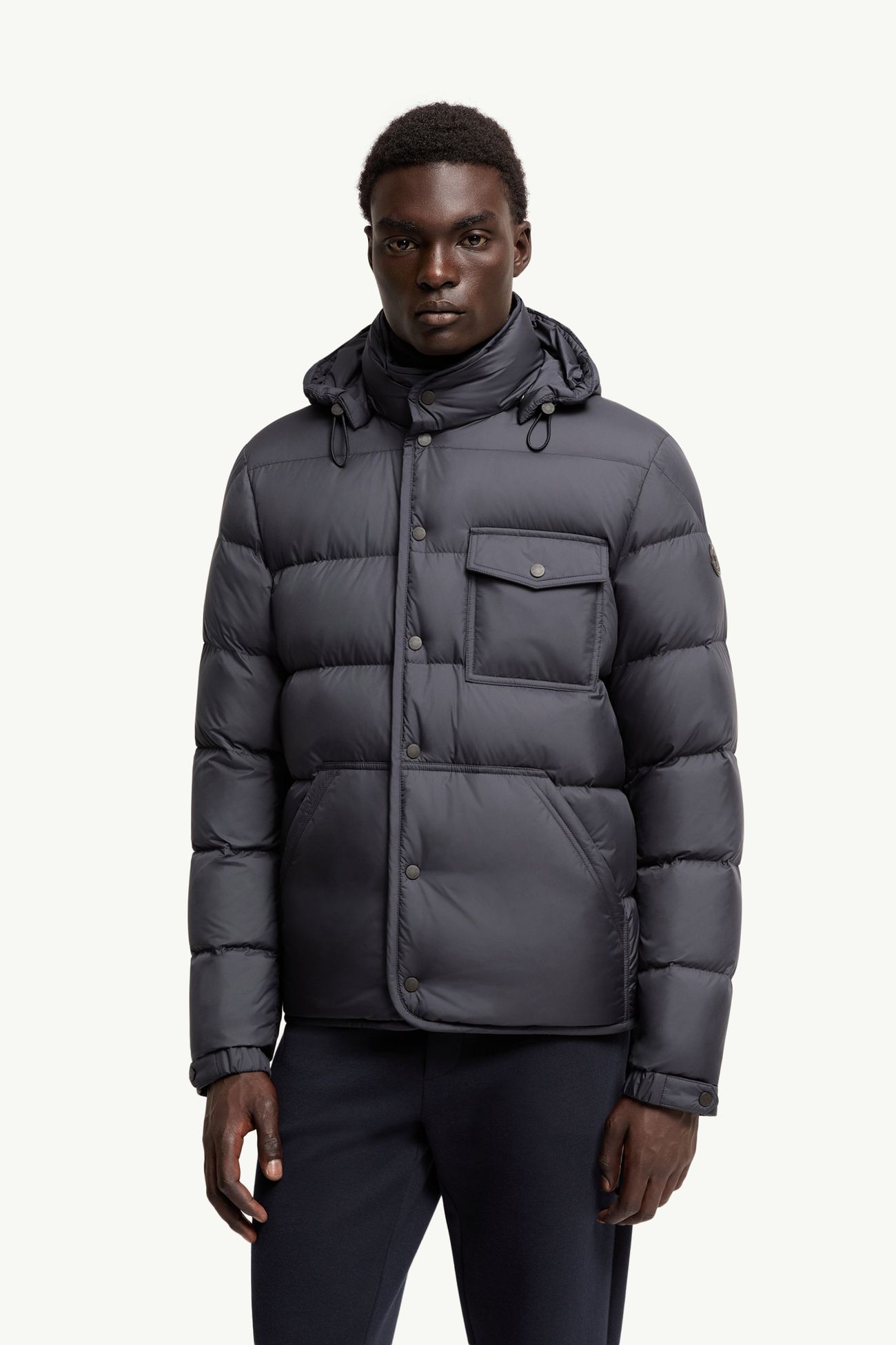 Tygid連帽短身羽絨外套 男士 深藍色 Moncler 3