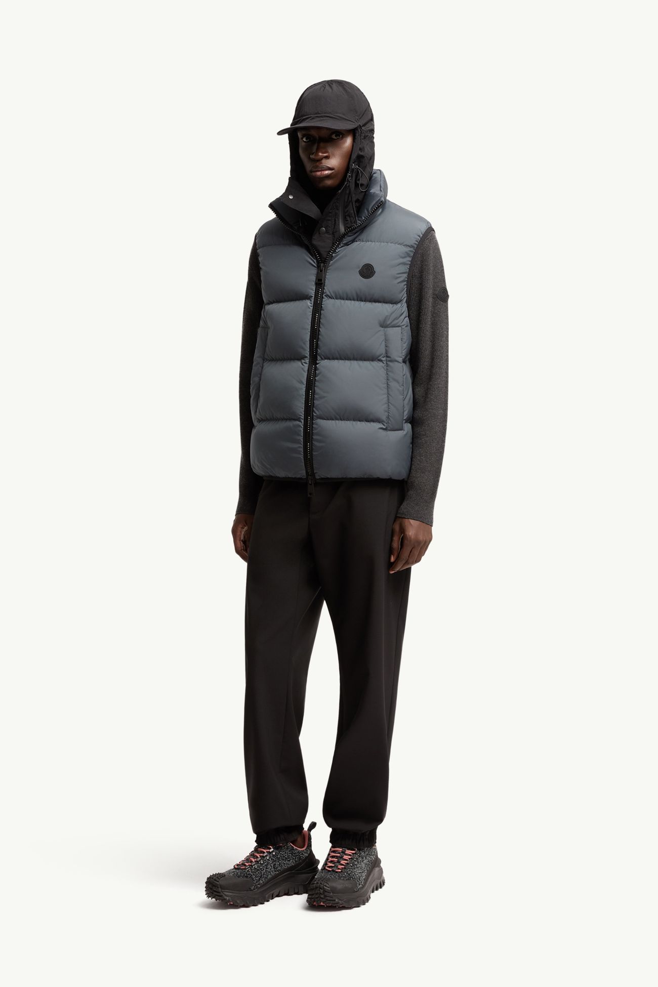 Gabas Down Gilet Men Gray Moncler 0