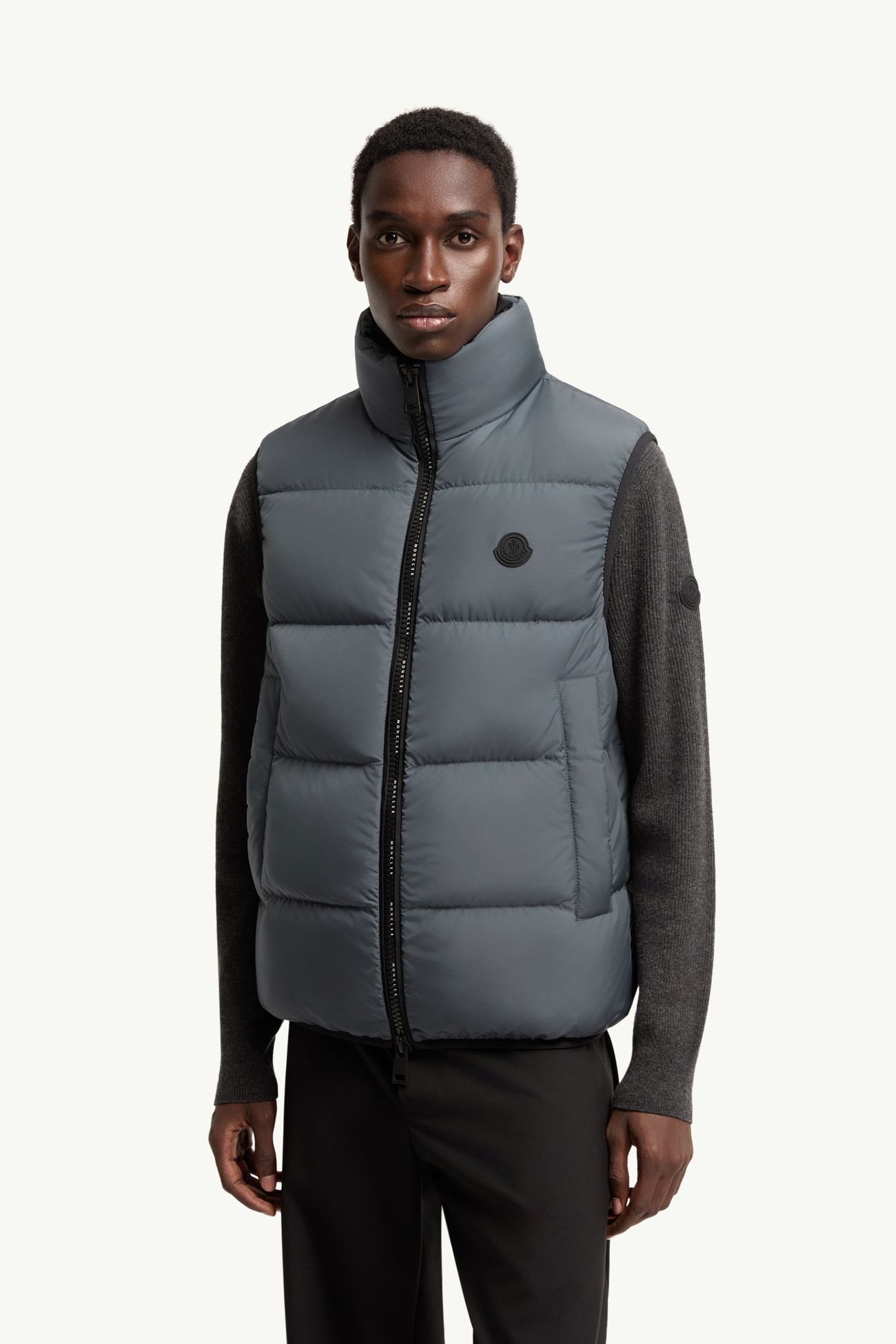 Gabas Down Gilet Men Gray Moncler 3
