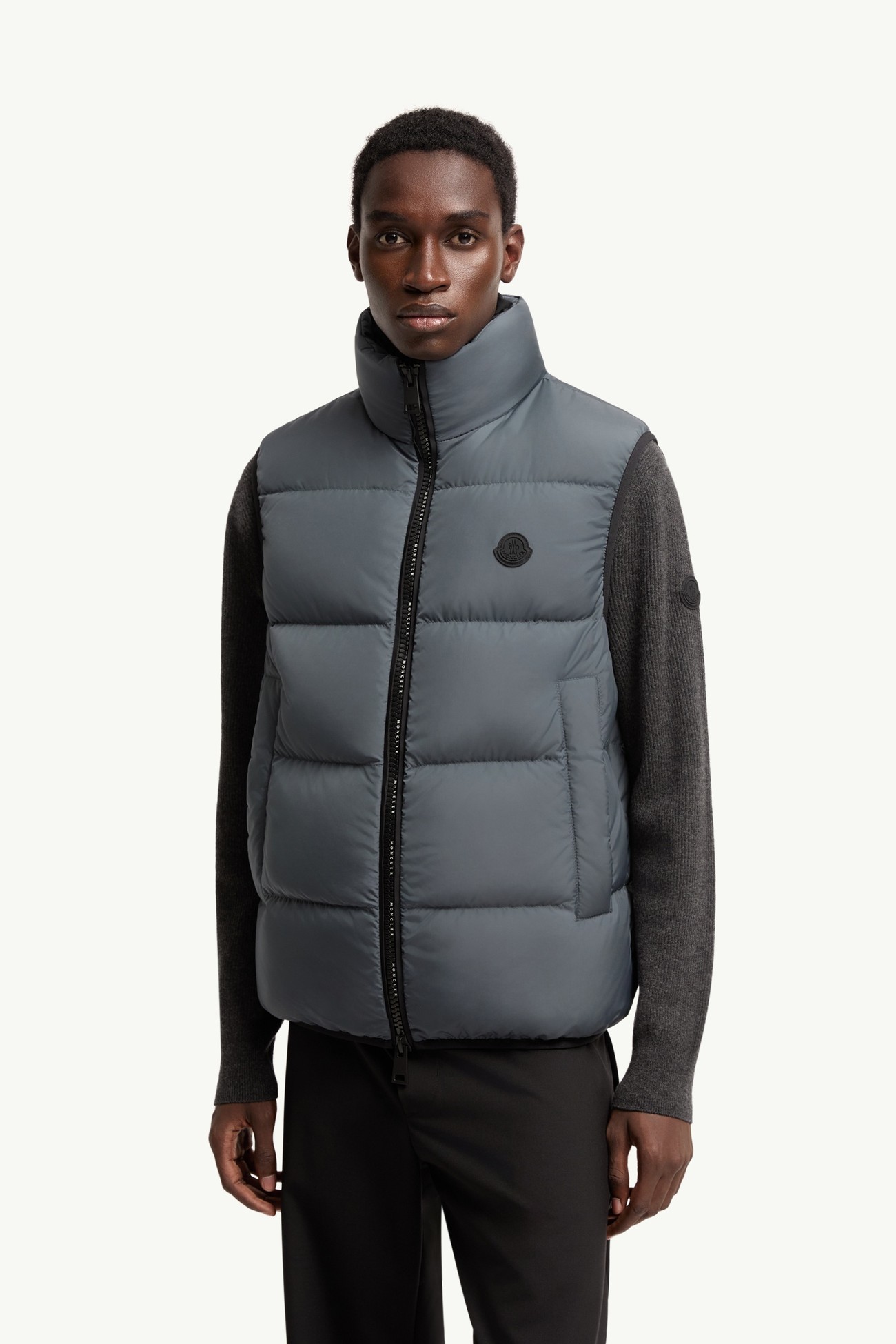 Gabas Down Gilet Men Gray Moncler 3