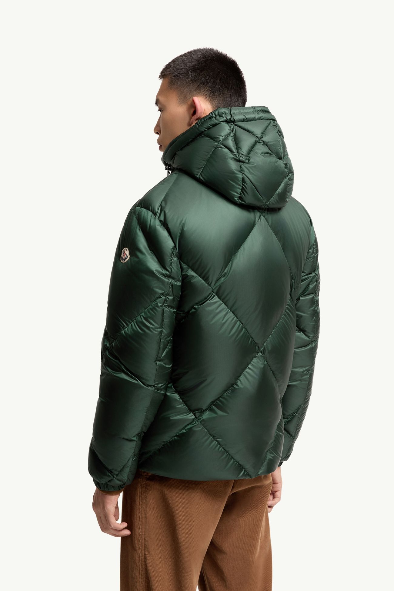 Valclaire rautenförmig gesteppte Daunenjacke mit Kapuze Herren Dunkelgrün Moncler 4