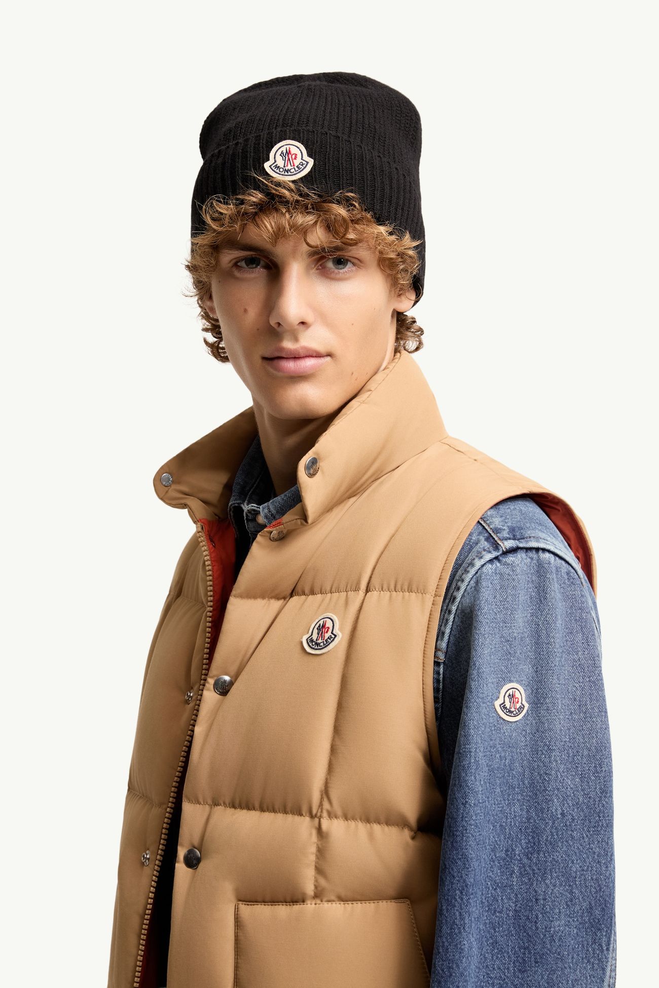 Brumelune kurze Daunenweste Herren Beige Moncler 1
