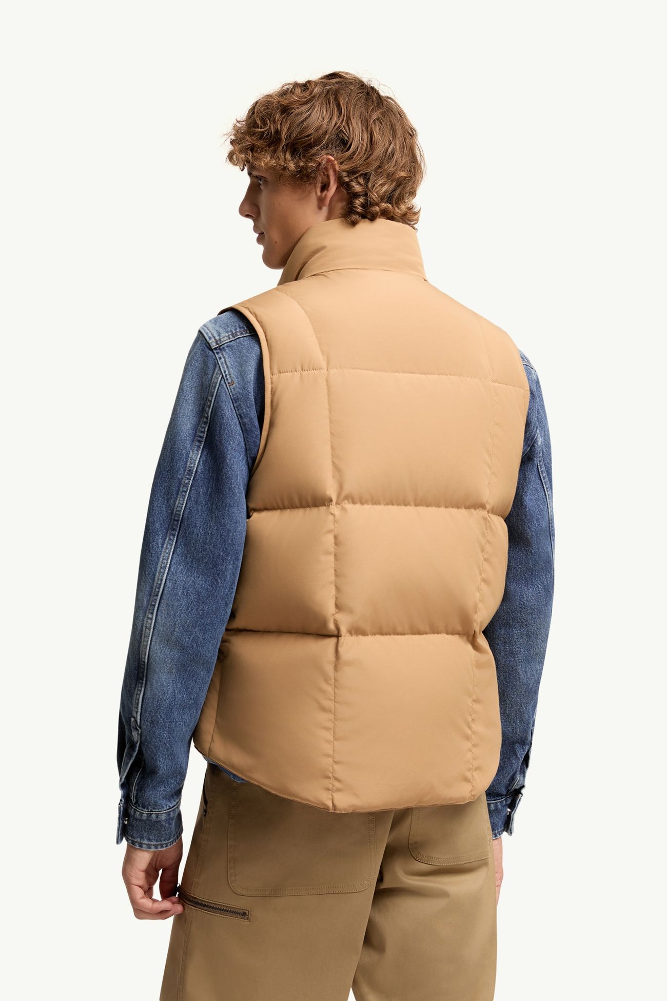 Brumelune kurze Daunenweste Herren Beige Moncler 4