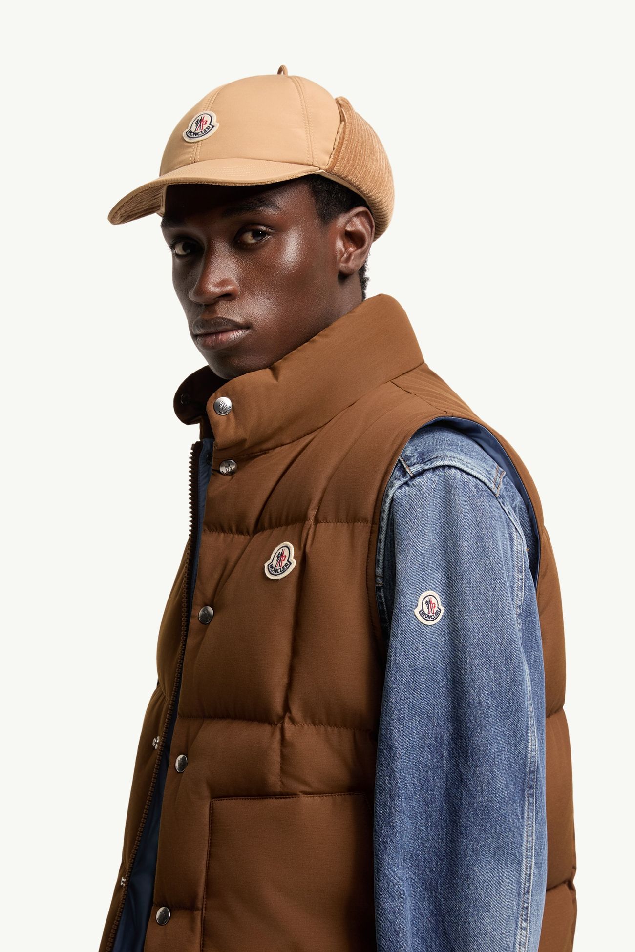 Brumelune kurze Daunenweste Herren Braun Moncler 1