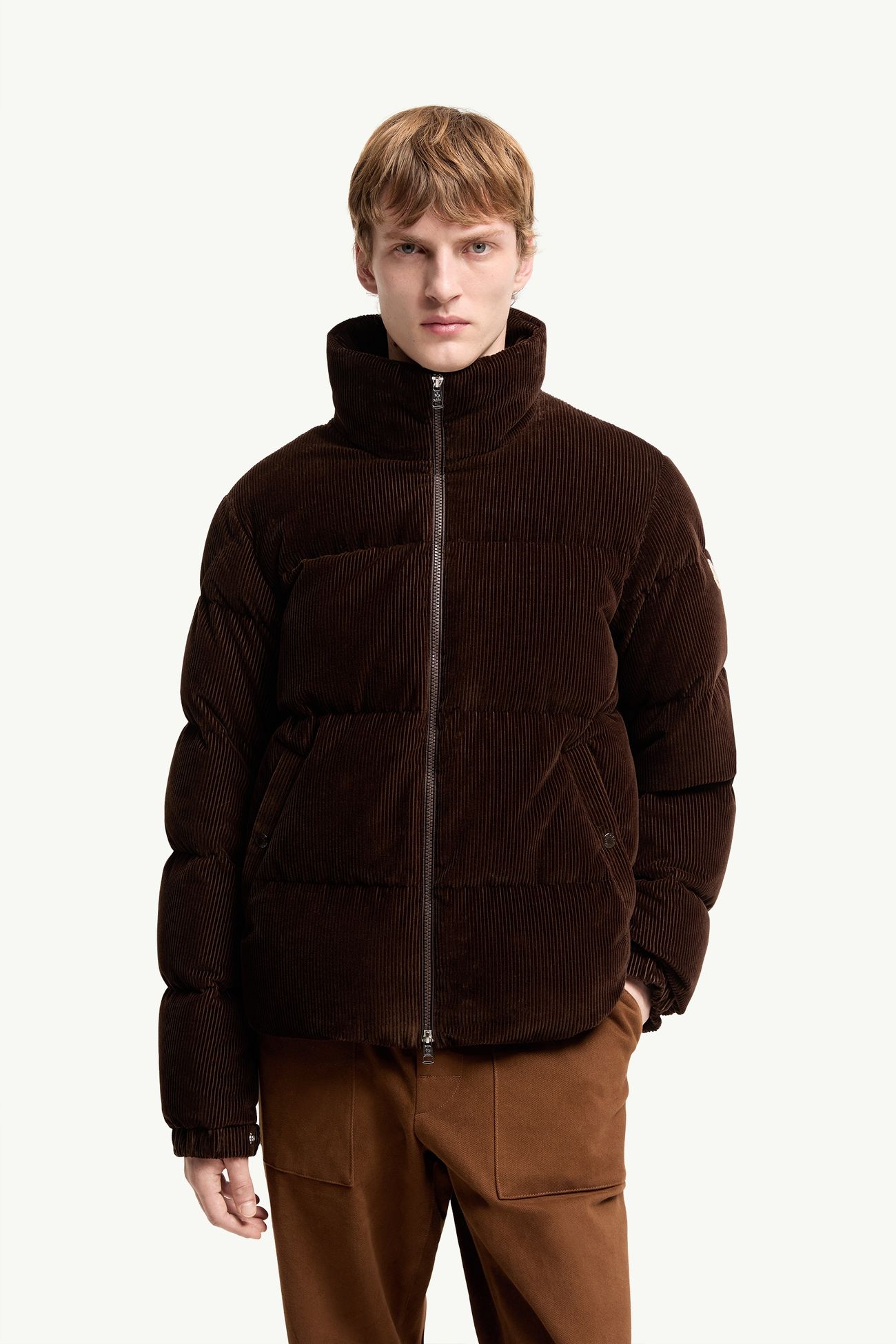 Esparron男士短款羽绒夹克外套 男士 棕色 Moncler 3