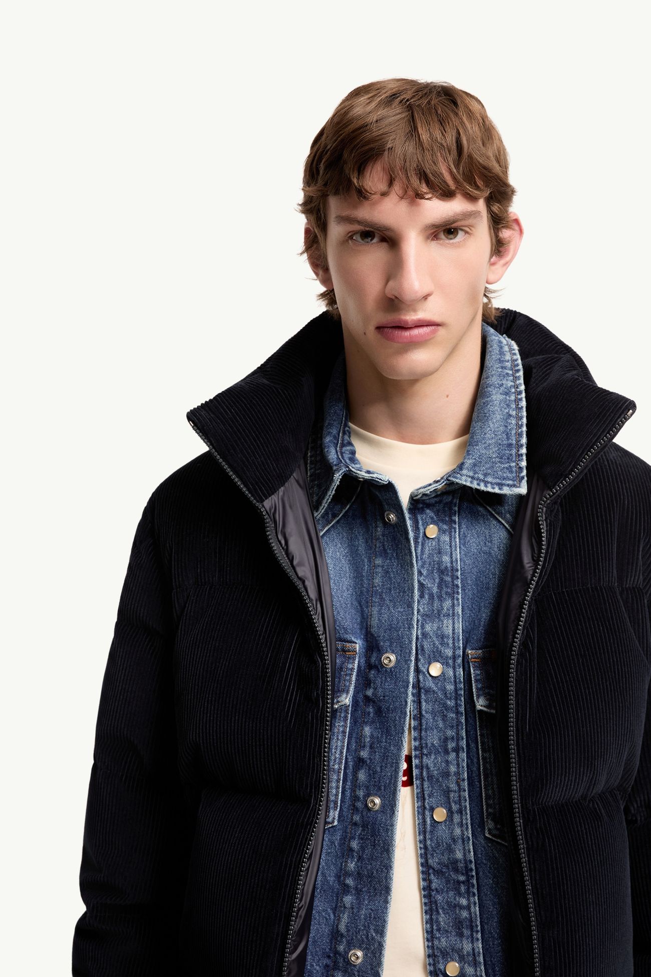 Doudoune courte Esparron en velours côtelé Hommes Bleu foncé Moncler 5