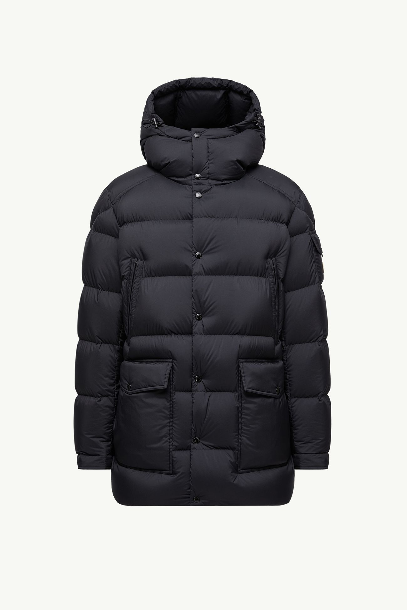 Plumífero de largo medio con capucha Bretagne Hombre Negro Moncler 2