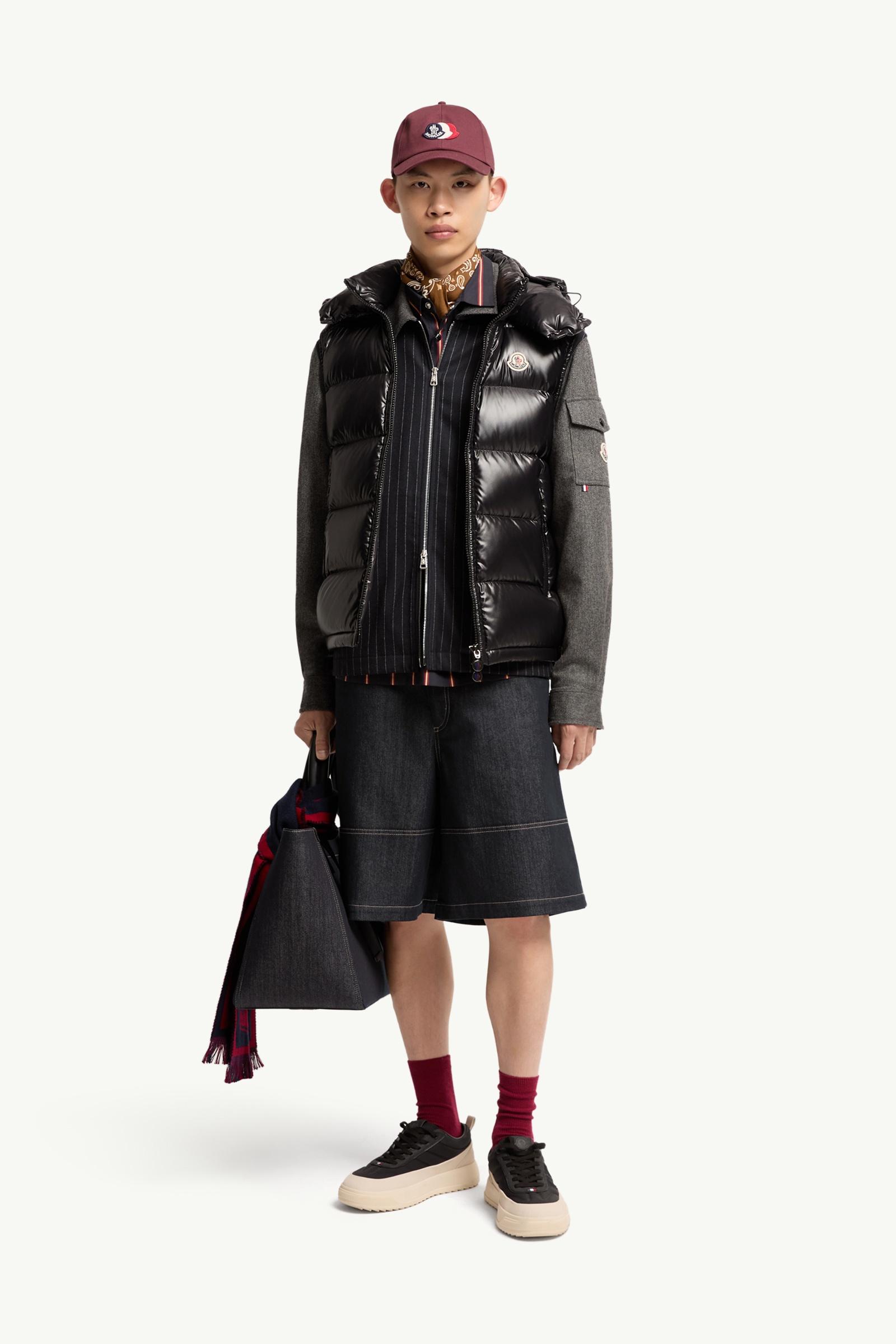 Black Bormes Hooded Down Vest - Vests for Men | Moncler CA