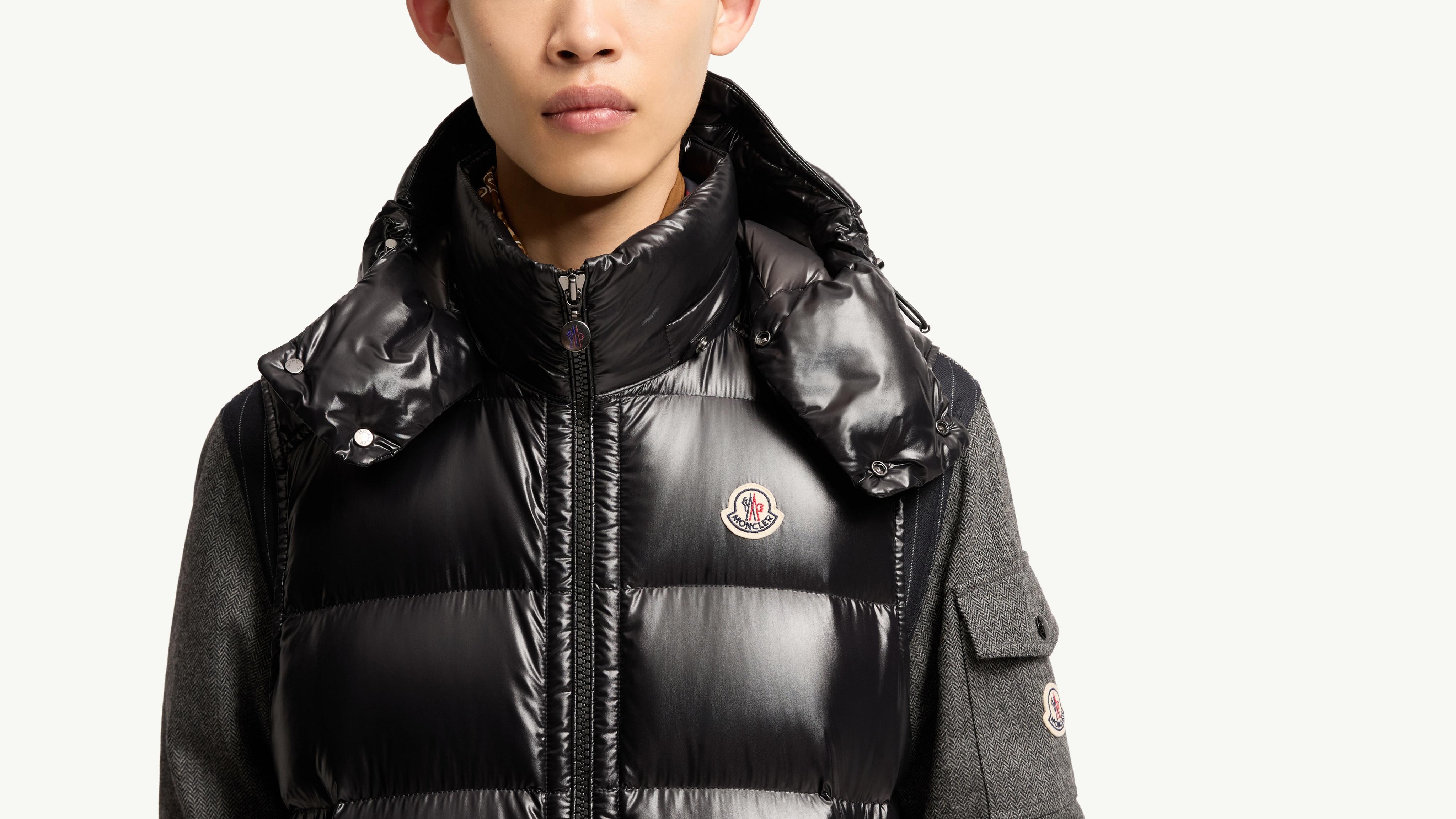 Black Bormes Hooded Down Gilet - Vests for Men | Moncler JP