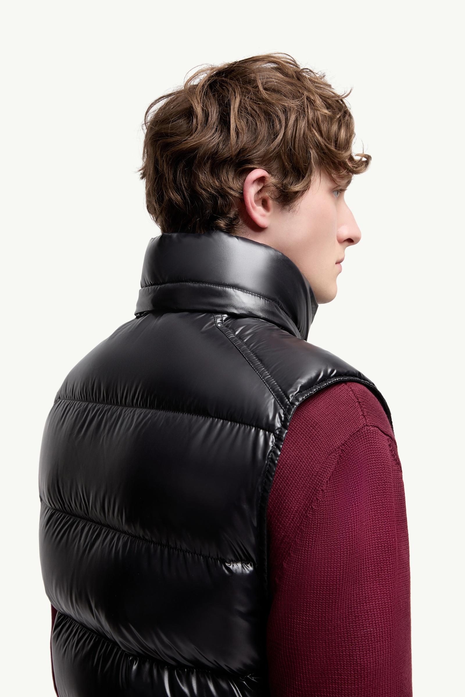 Black Bormes Hooded Down Gilet - Vests for Men | Moncler BE