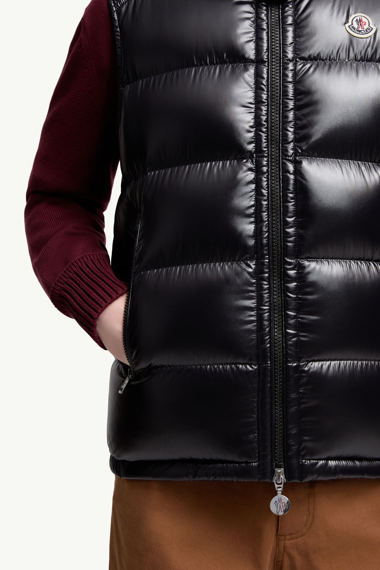 Gilet imbottito Bormes con cappuccio Uomo Nero Moncler 6