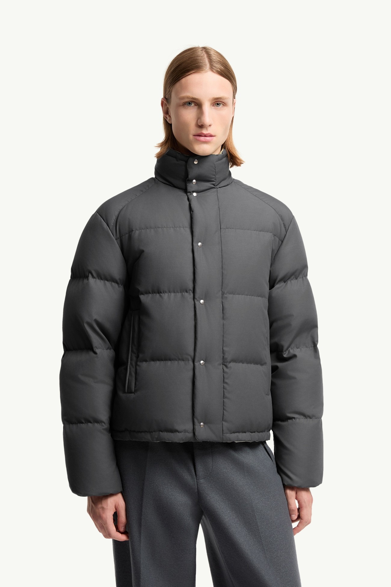 Verone Short Down Jacket Men Dark Gray Moncler 3