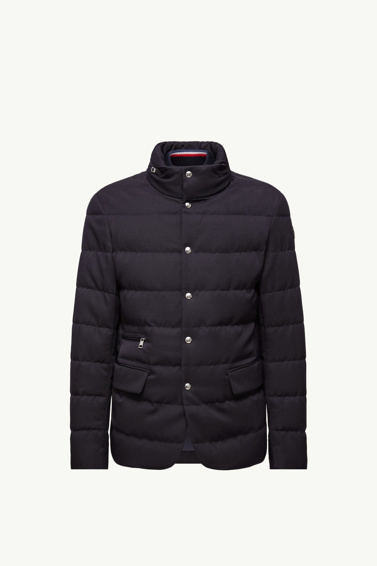 Piumino corto Bess in lana con cappuccio Uomo Blu Navy Moncler 2