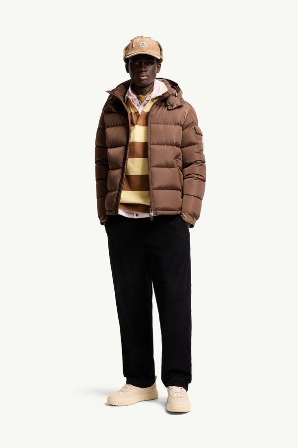Moncler Maya 매트 쇼트 다운 재킷 남성 브라운 Moncler 0