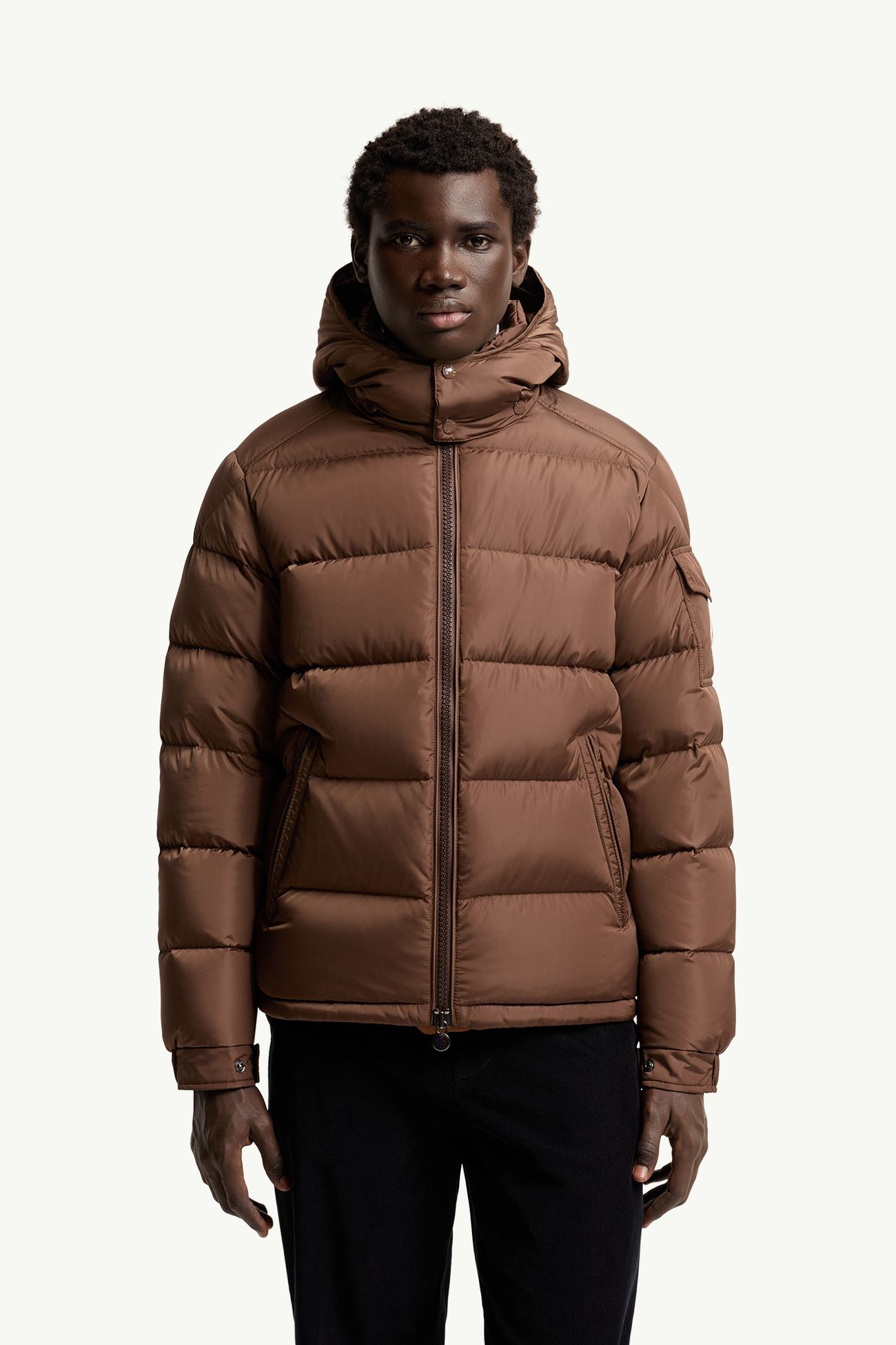 ブラウン Moncler Mayaショートダウンジャケット : ショートダウン 