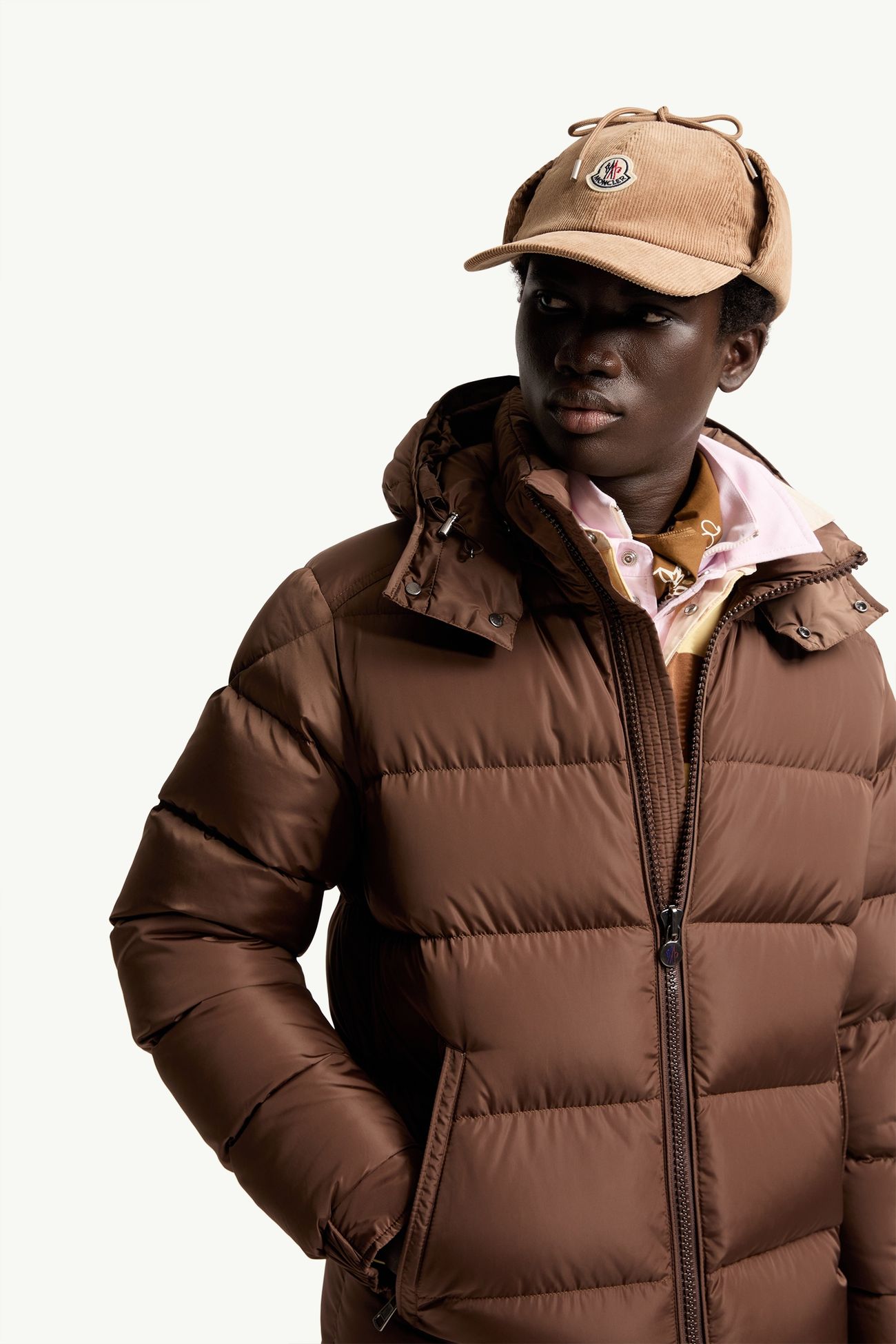ブラウン Moncler Mayaショートダウンジャケット : ショートダウン 