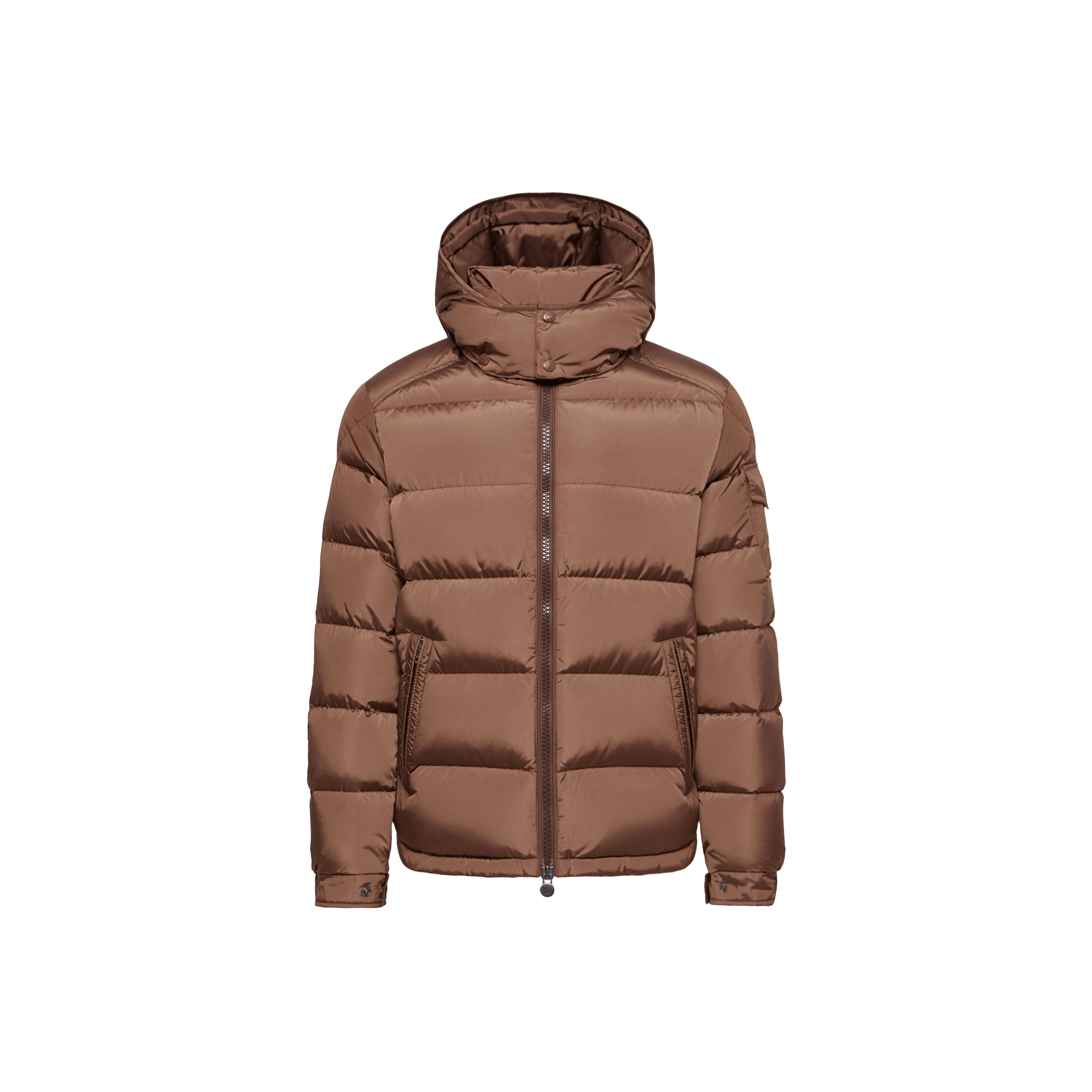 Moncler   Maya Matte Short Down Jacket for Men in Brown, Size: 42