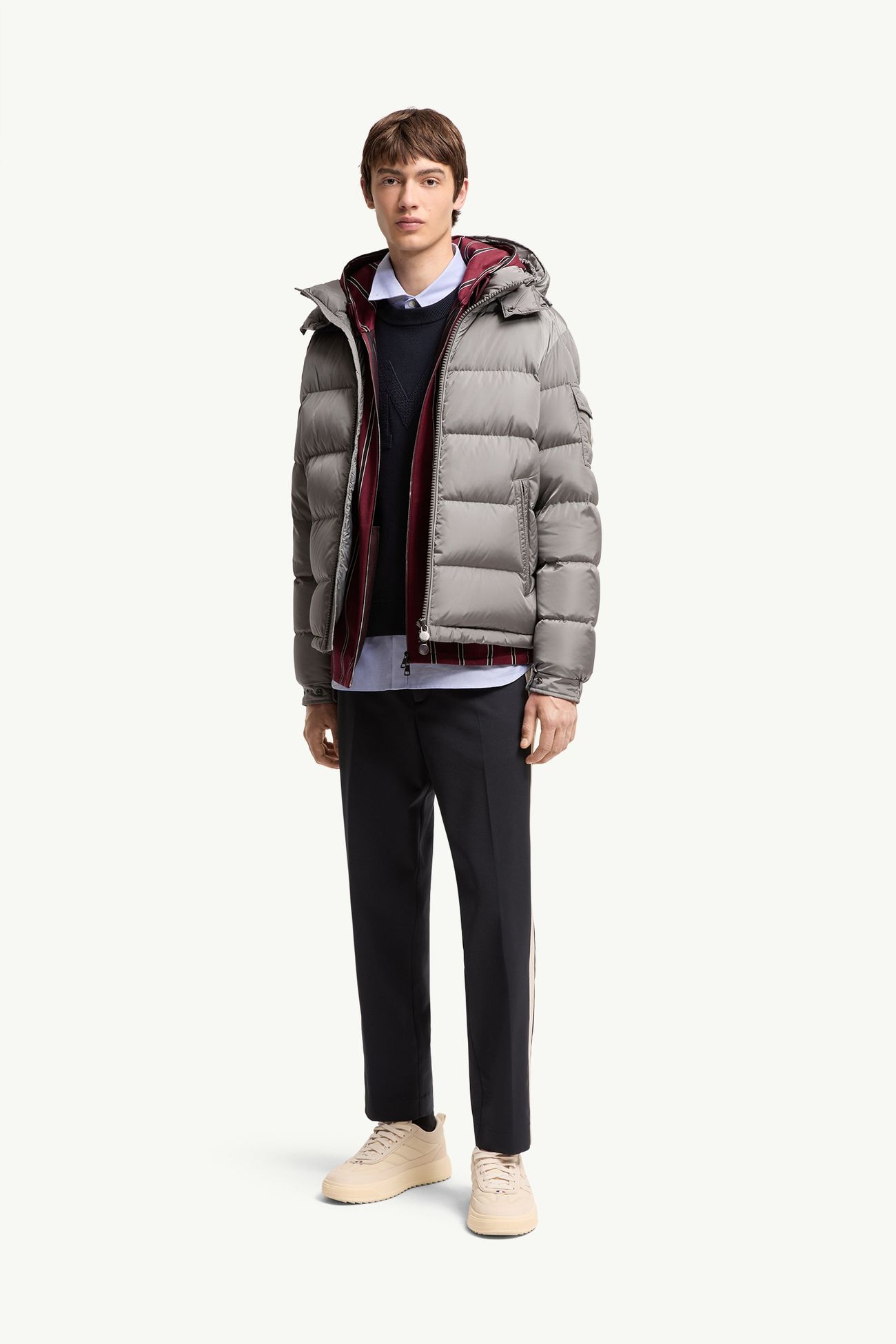 Doudoune courte Moncler Maya Matte Hommes Gris Moncler 0