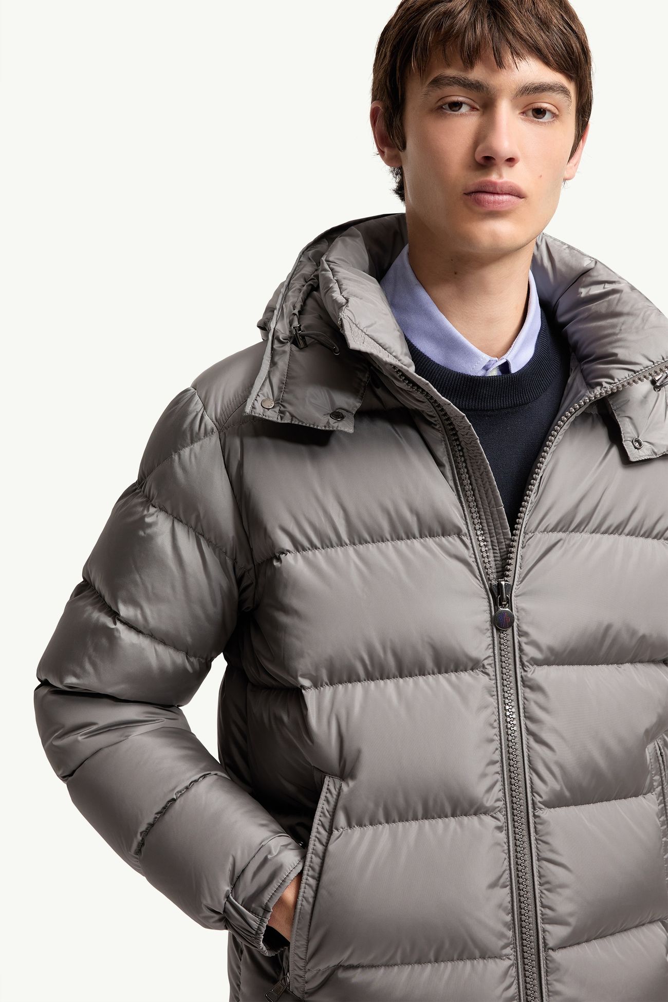 グレー Moncler Mayaショートダウンジャケット : ショートダウン 