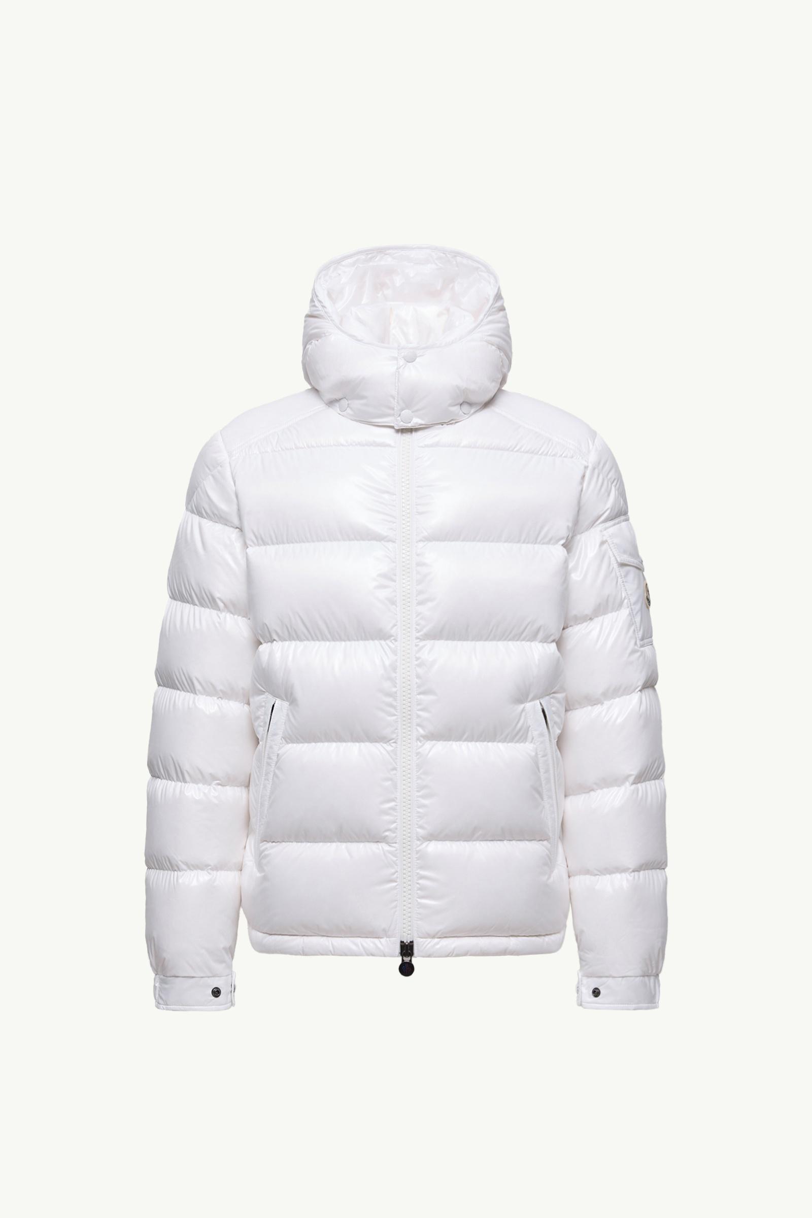 Moncler Maya Hooded Short Down Jacket Men White Moncler