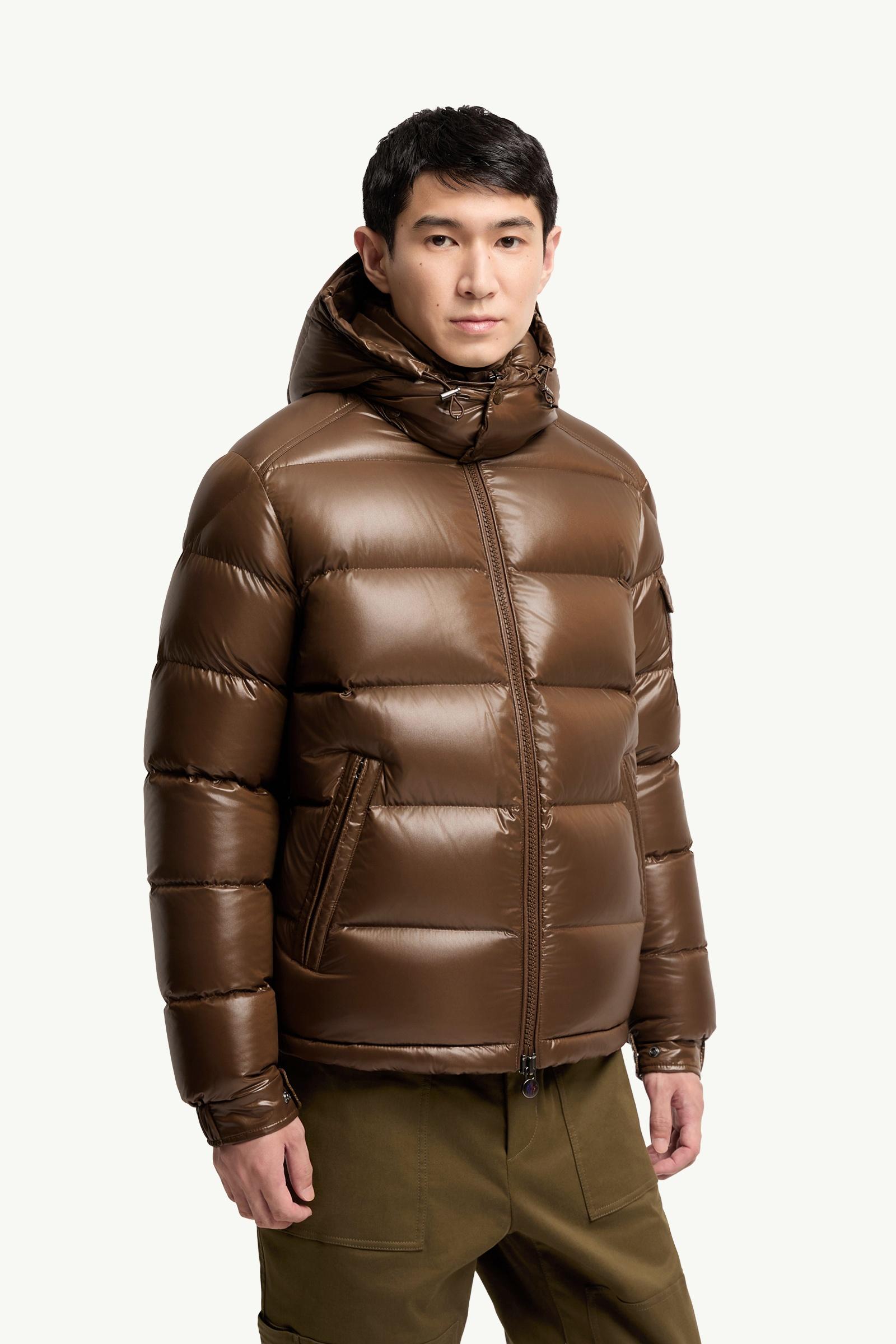 MONCLER フード付きダウンジャケット ブラウン ブラウン Moncler Mayaショートダウンジャケット : ショートダウン