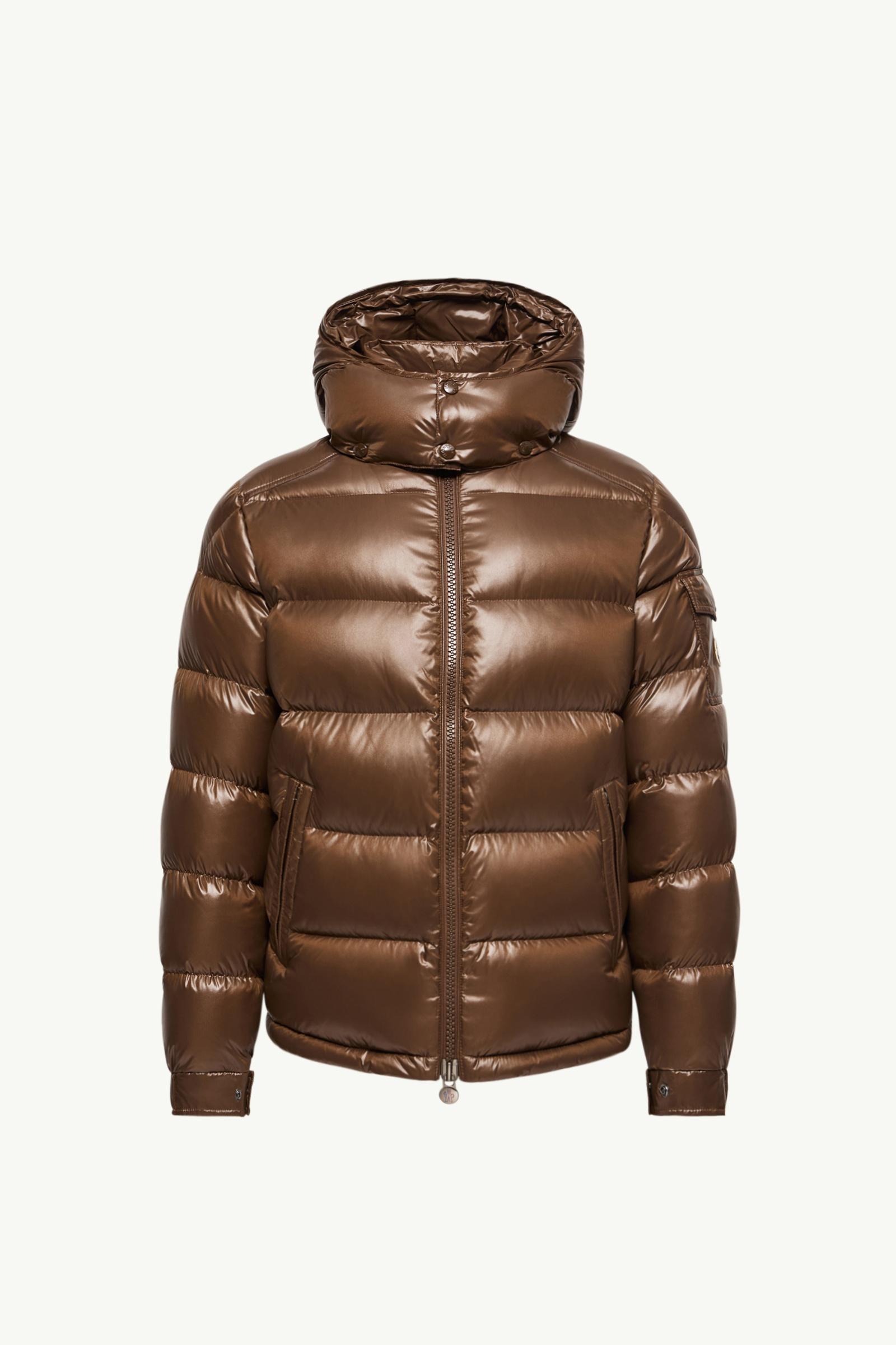 Moncler Maya男士连帽短款羽绒夹克外套 男士 棕色 Moncler