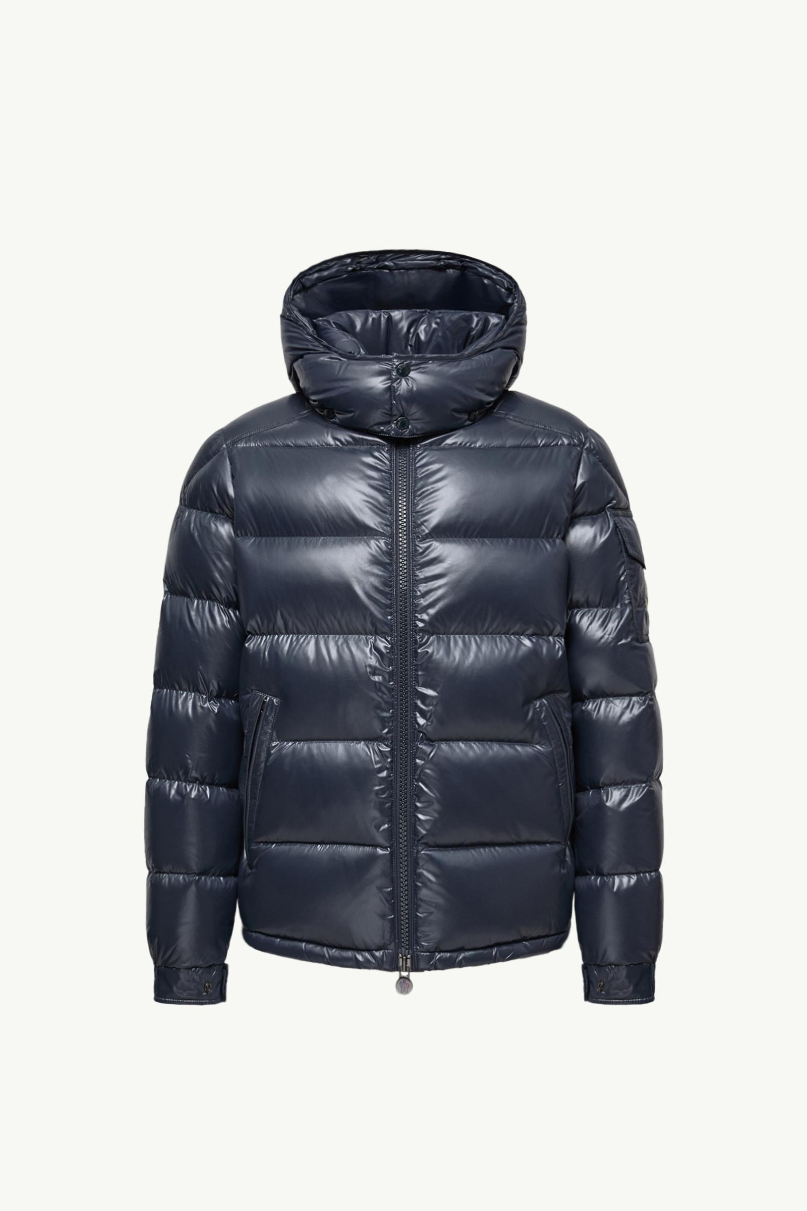 MONCLER フード付きネイビージャケット ネイビーブルー Moncler Maya 