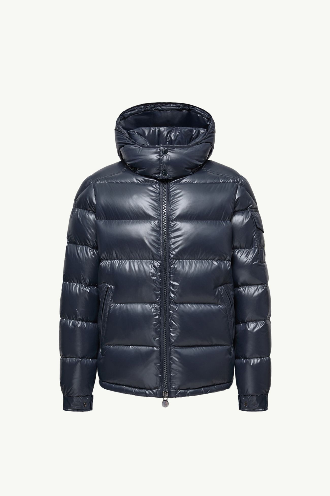 ネイビーブルー Moncler Mayaショートダウンジャケット : ショート 