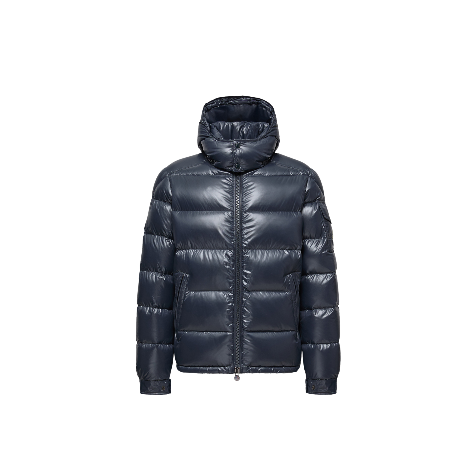 Moncler   Maya Hooded Short Down Jacket for Men in Blue, Size: 36