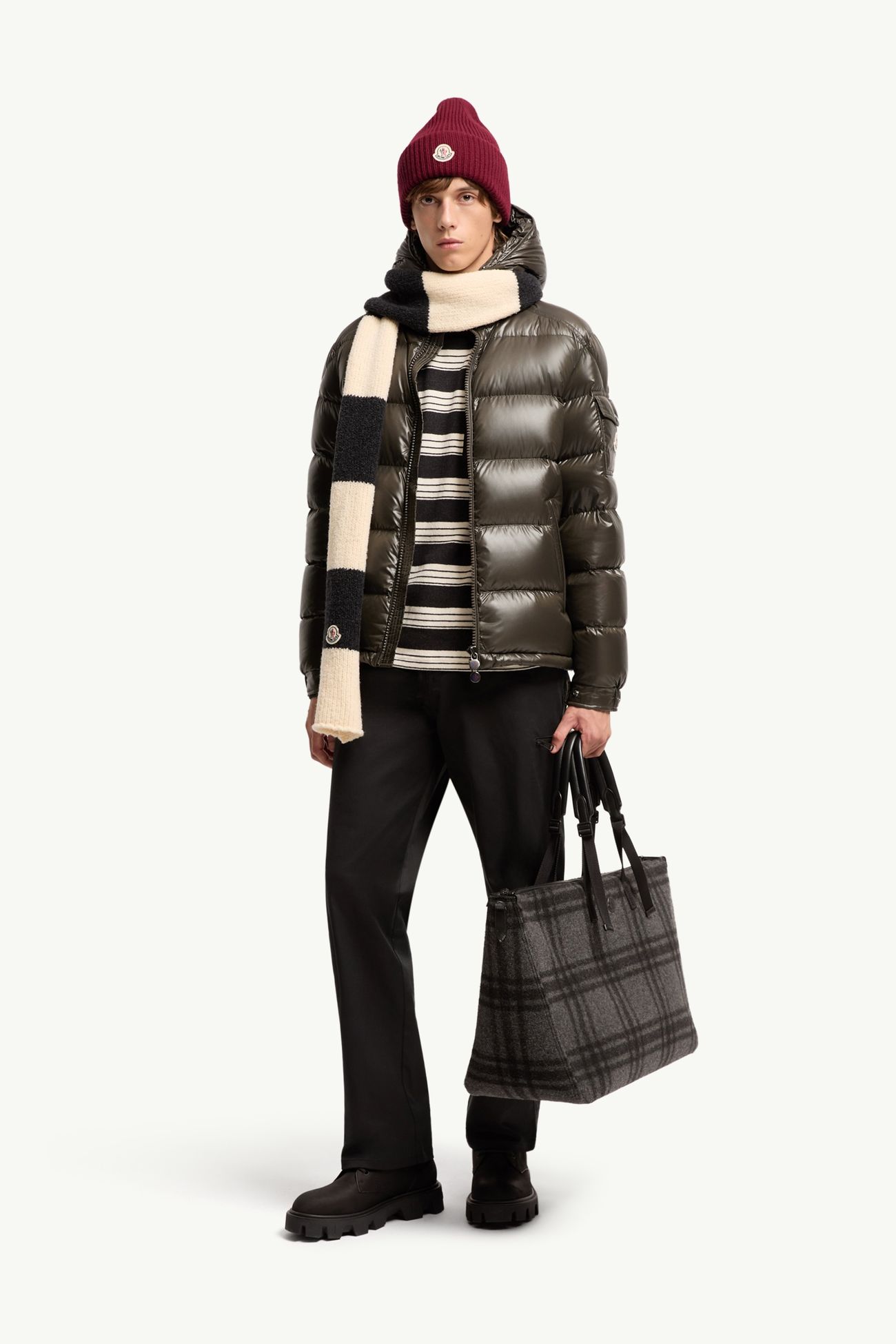 Moncler Mayaショートダウンジャケット メンズ オリーブグリーン Moncler 0