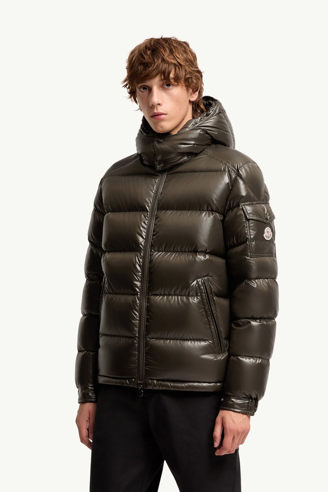 Moncler Mayaショートダウンジャケット メンズ オリーブグリーン Moncler 3