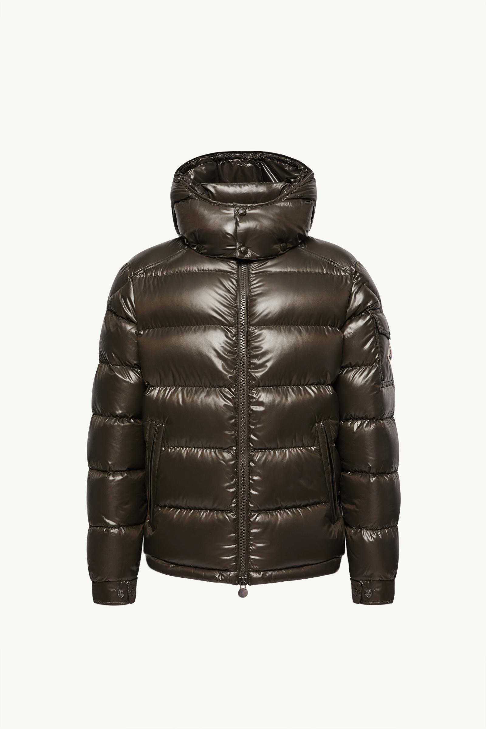 Moncler Maya Hooded Short Down Jacket Men Olive Green Moncler