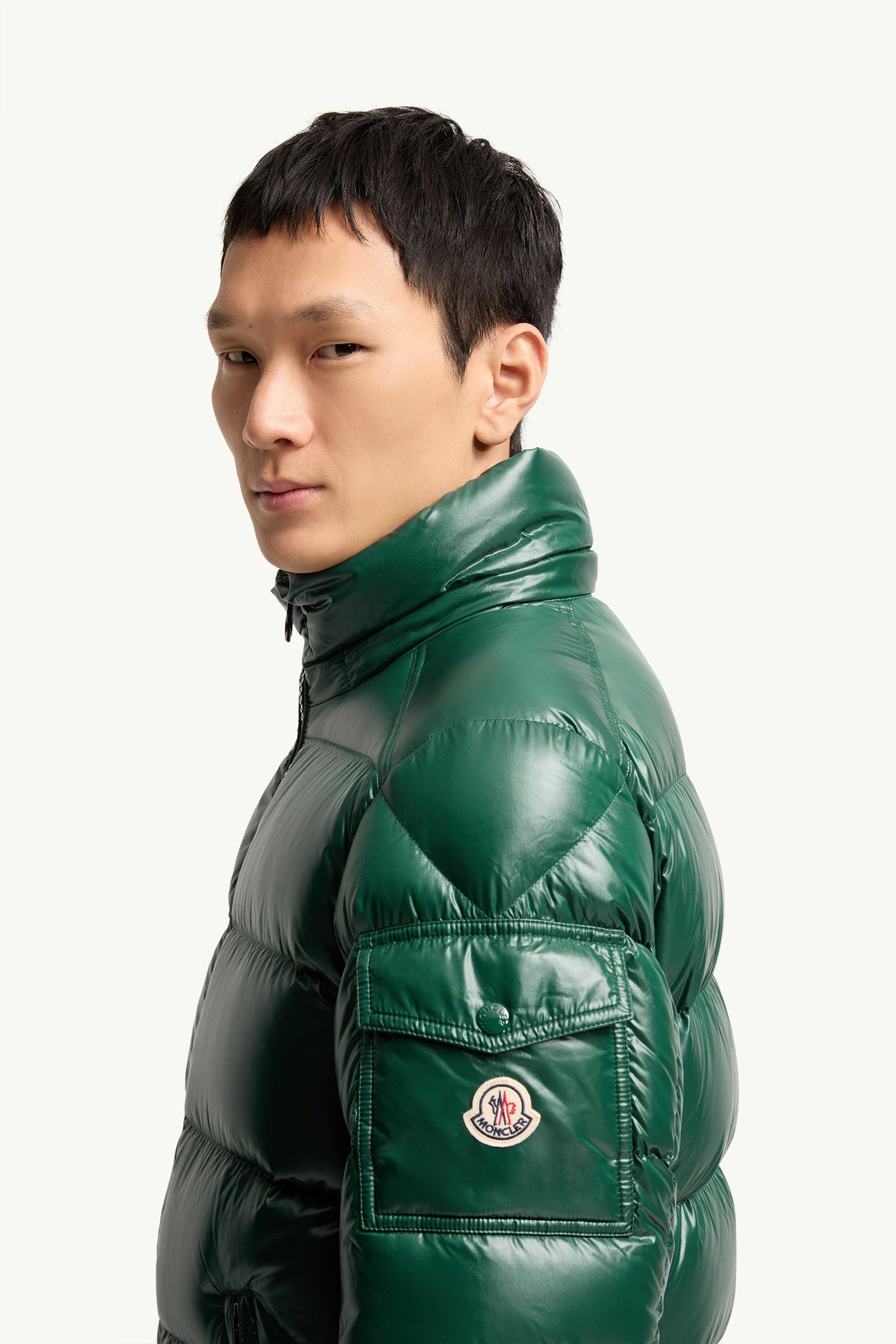Moncler Mayaショートダウンジャケット メンズ ダークグリーン Moncler 1