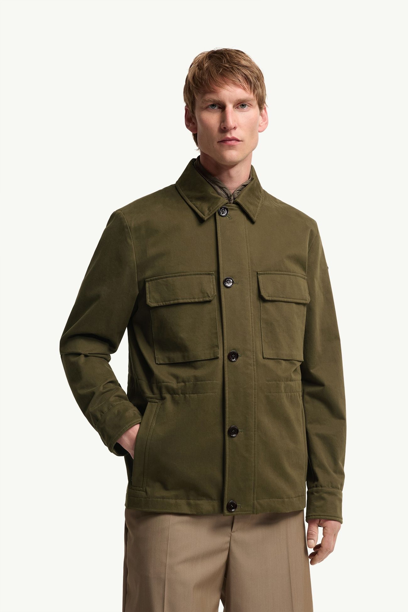 Veste militaire Thaldrik en coton Hommes Vert Olive Moncler 3