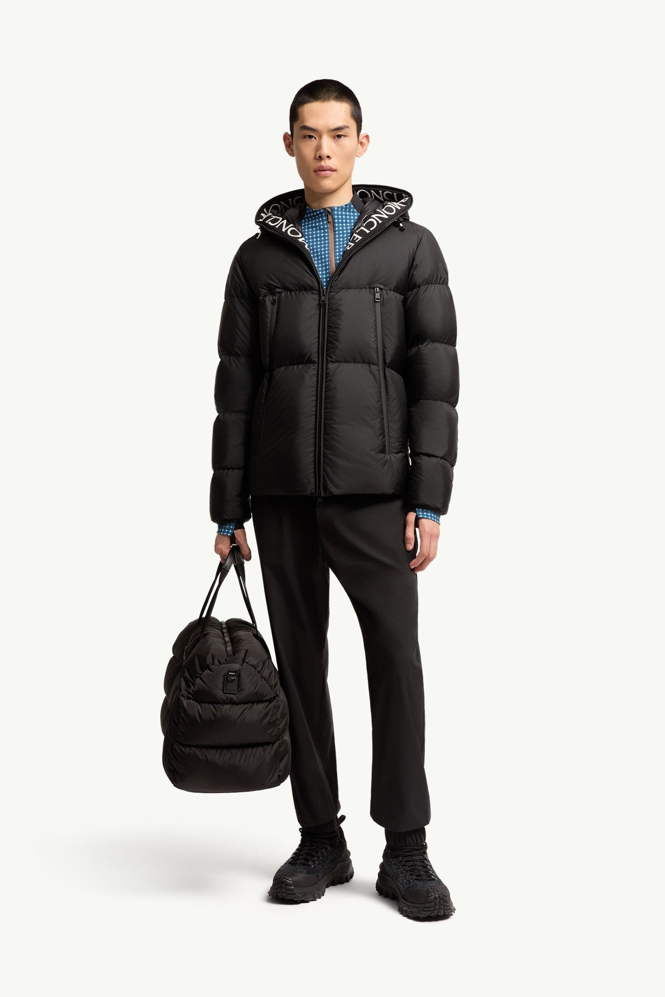 Montcla kurze Daunenjacke mit Kapuze Herren Schwarz Moncler 0