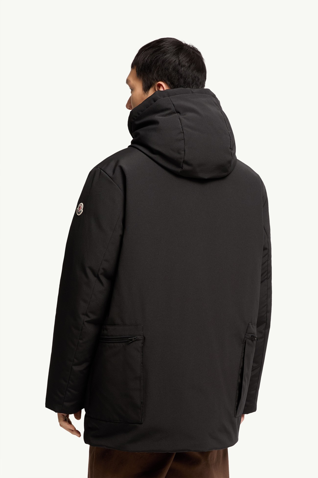 Parka midi con cappuccio Aurino Uomo Nero Moncler 4