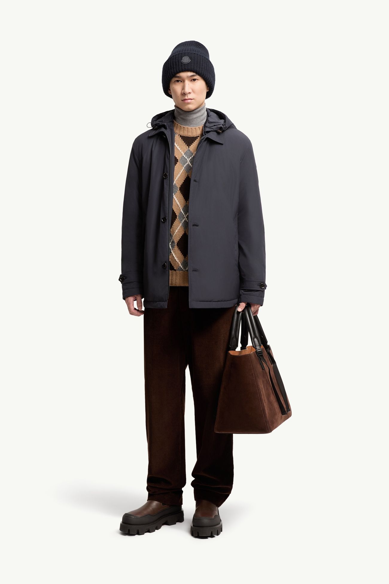 Evrine連帽羽絨派克大衣 男士 海軍藍色 Moncler 0