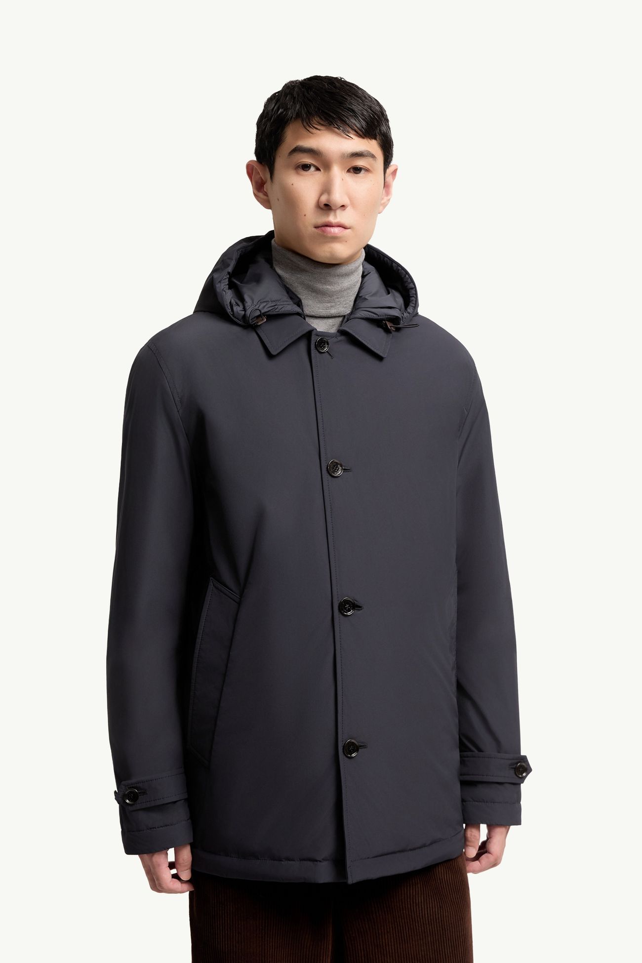 Evrine連帽羽絨派克大衣 男士 海軍藍色 Moncler 3