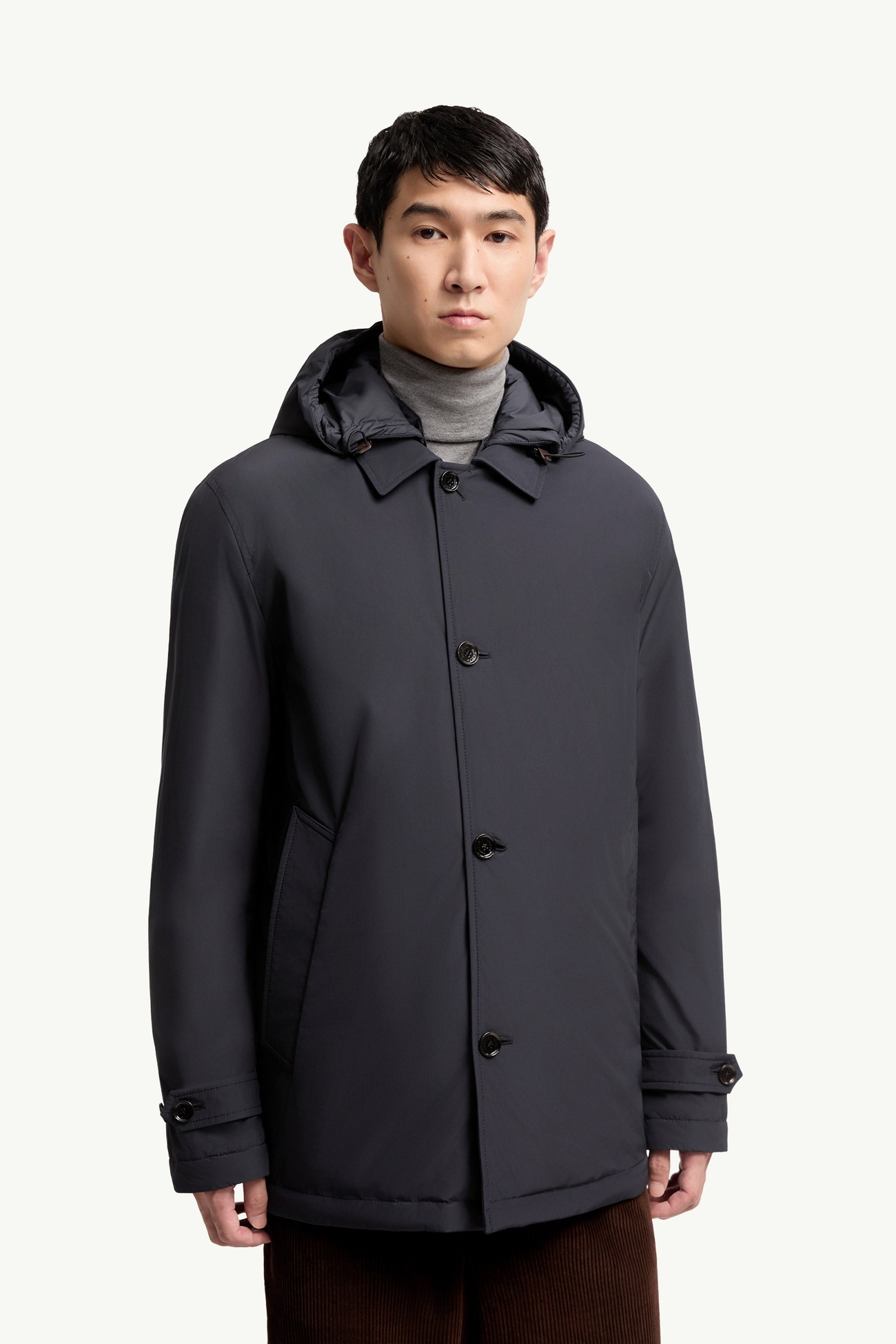 Evrine連帽羽絨派克大衣 男士 海軍藍色 Moncler 3