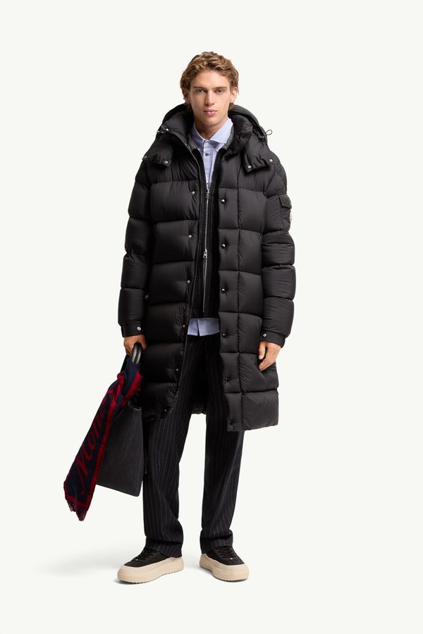 Hanoverian ロングダウンジャケット メンズ ブラック Moncler 0