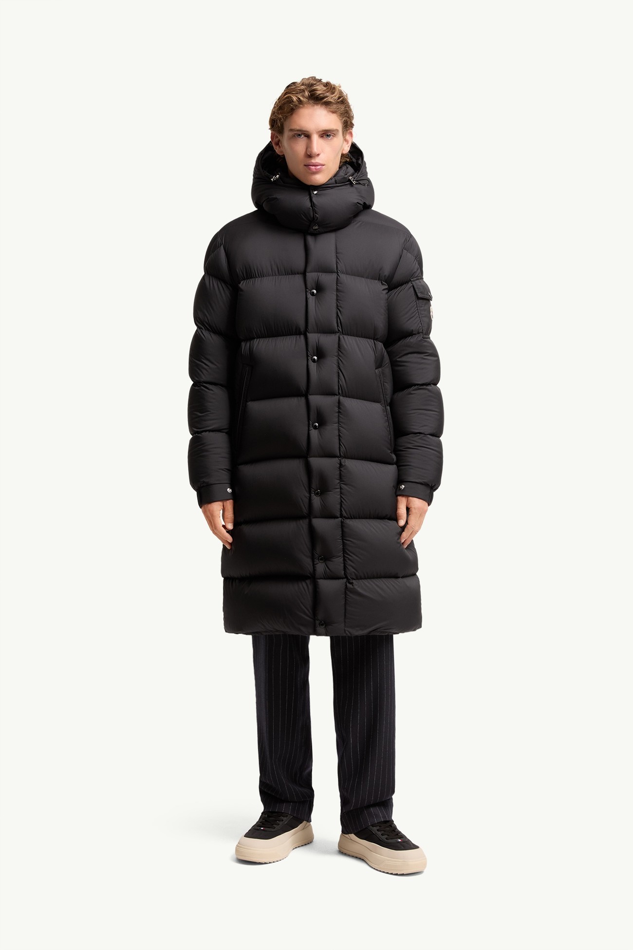 Plumífero largo con capucha Hanoverian Hombre Negro Moncler 3
