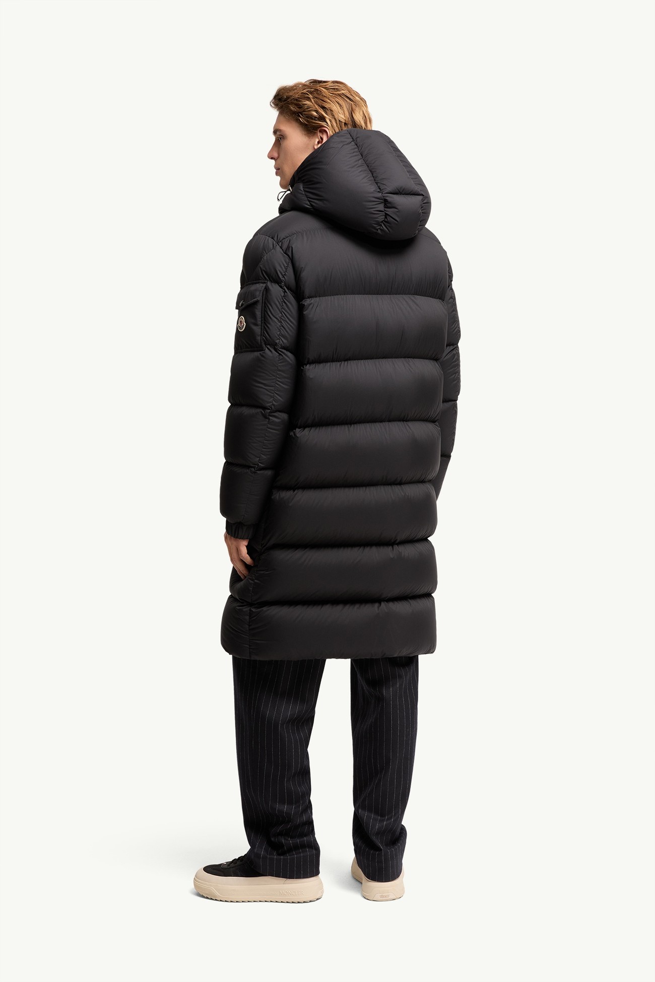 Hanoverian Hooded Long Down Jacket Men Black Moncler 4