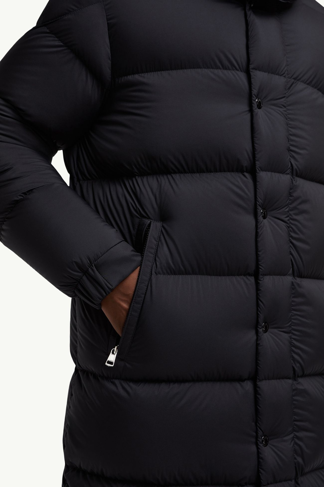 Doudoune longue Hanoverian à capuche Hommes Noir Moncler 5