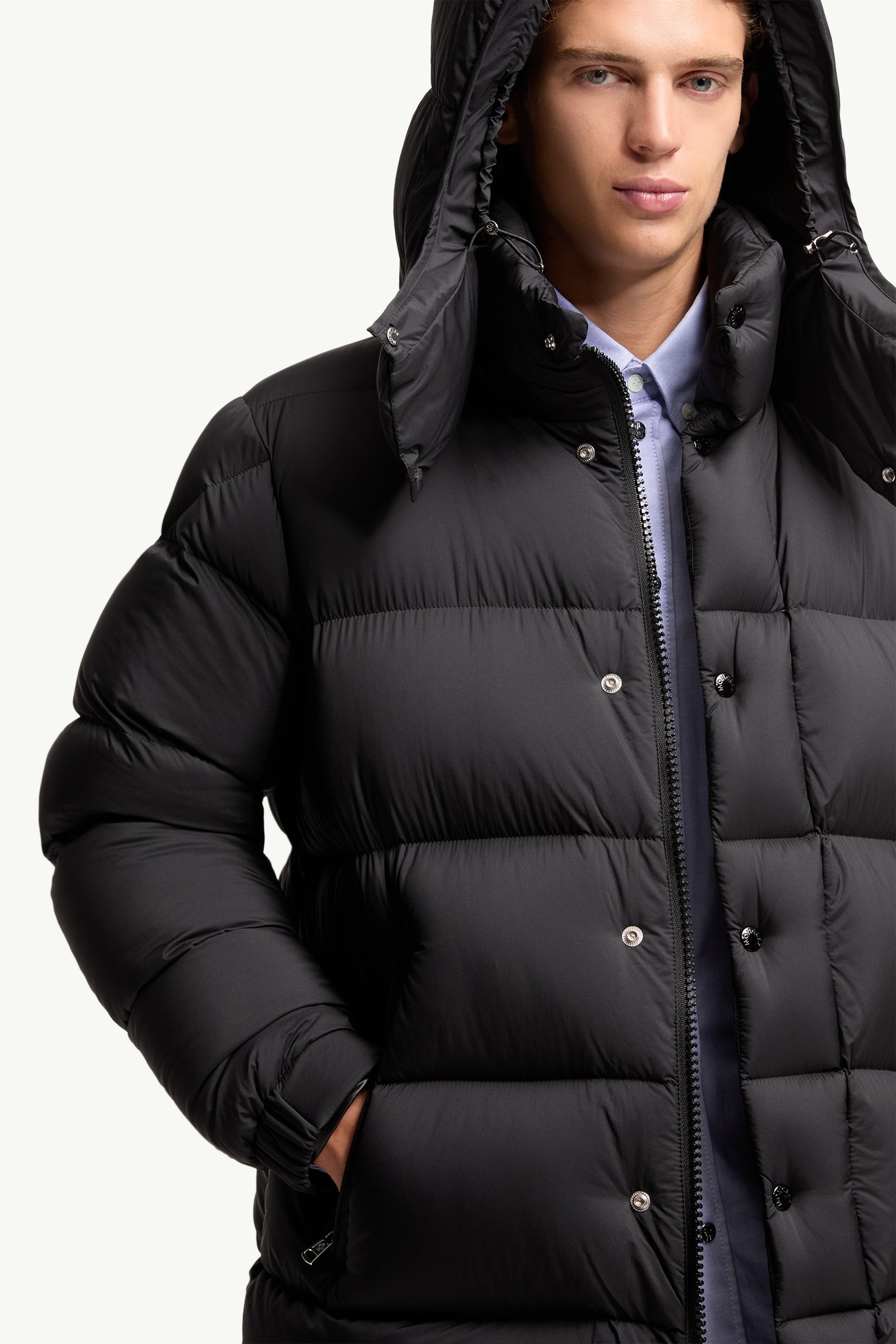 Hanoverian Hooded Long Down Jacket Men Black Moncler 5