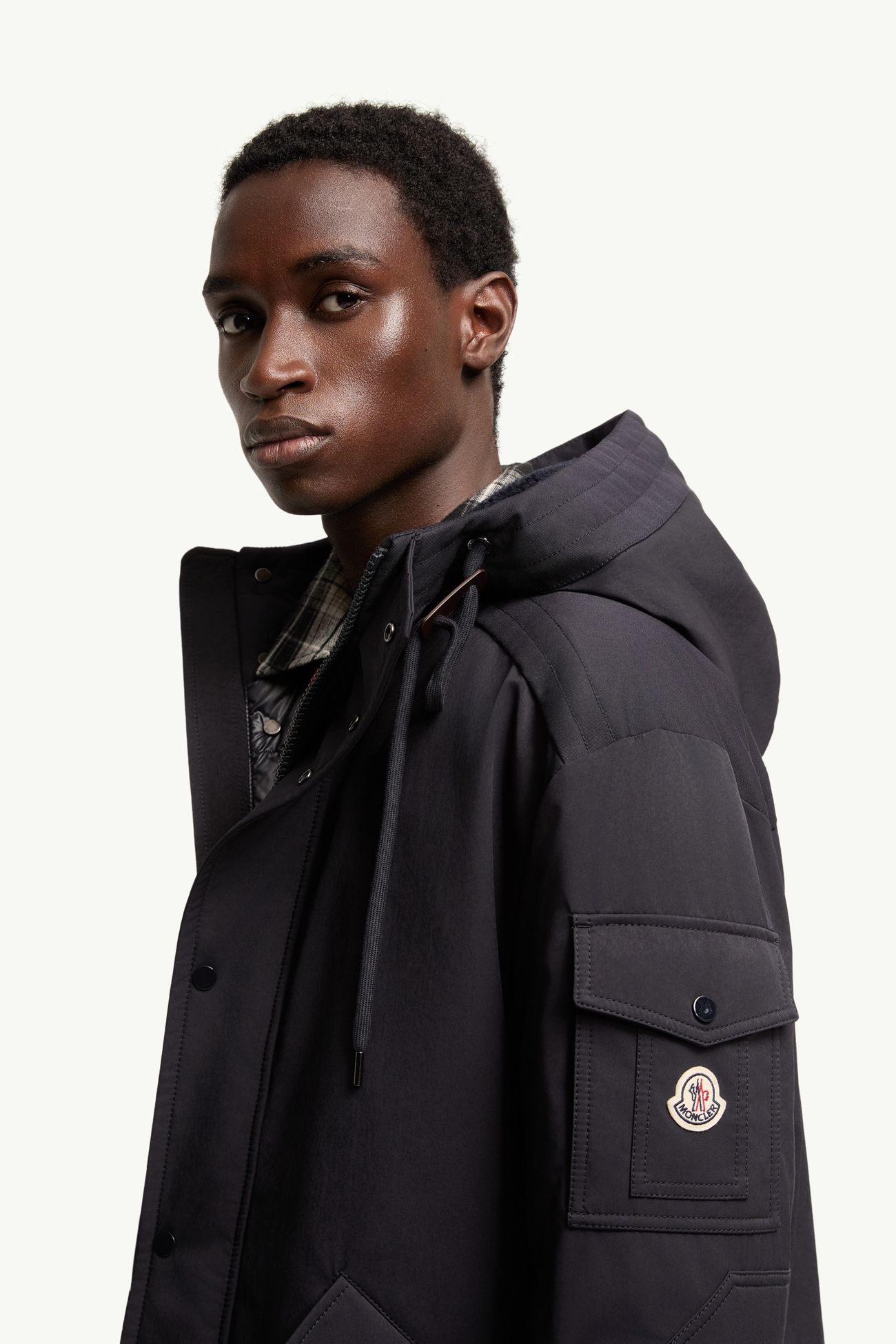 Nahan連帽長身羽絨派克大衣 男士 深藍色 Moncler 1
