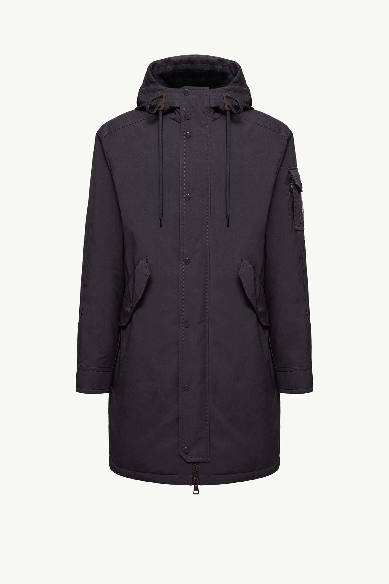 Nahan Hooded Long Down Parka Men Dark Blue Moncler 2